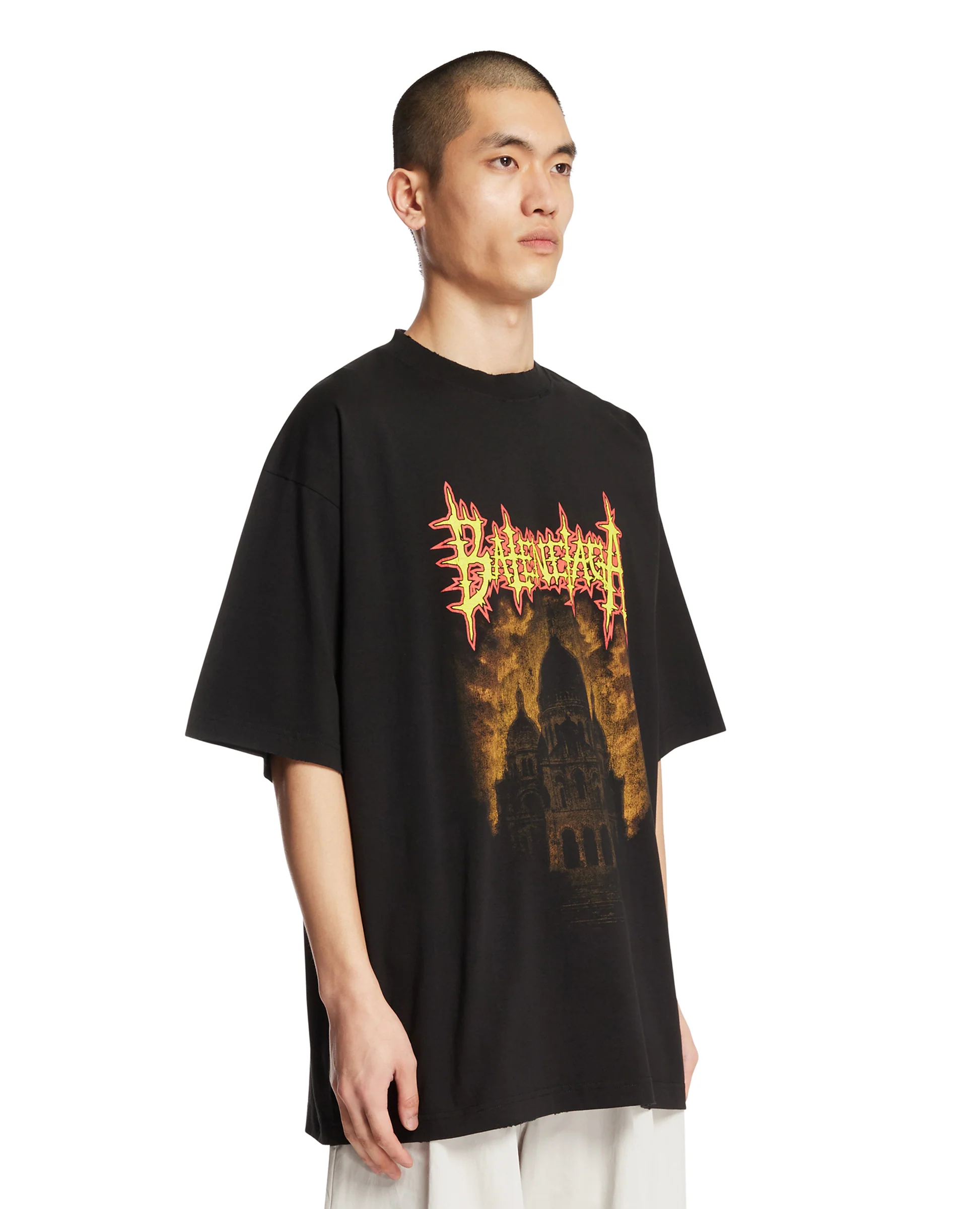 T-Shirt Stampata Con Logo Nera - Image 2