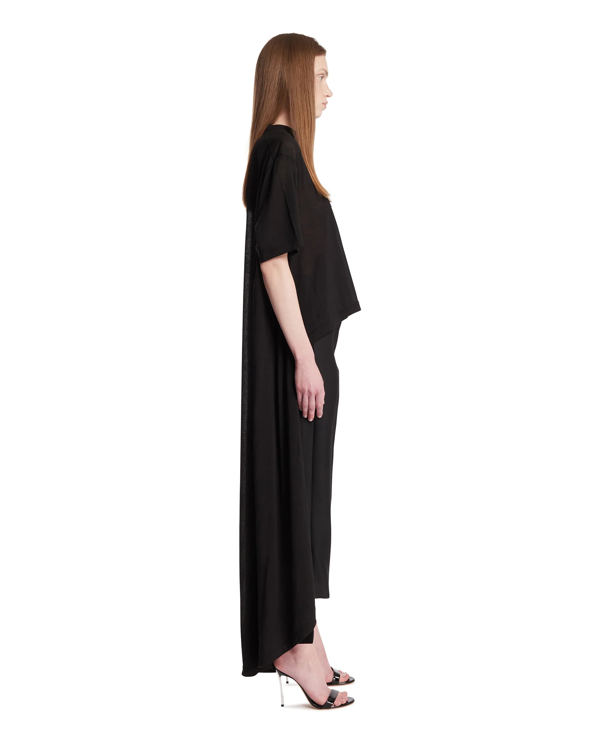 T-Shirt Con Strascico Nera - Image 4