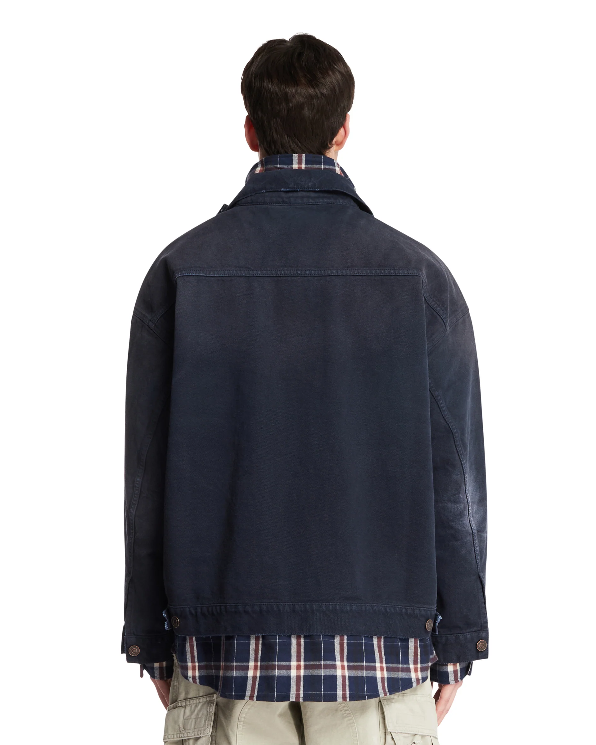 Giacca-Camicia Patched In Denim Blu - Image 5