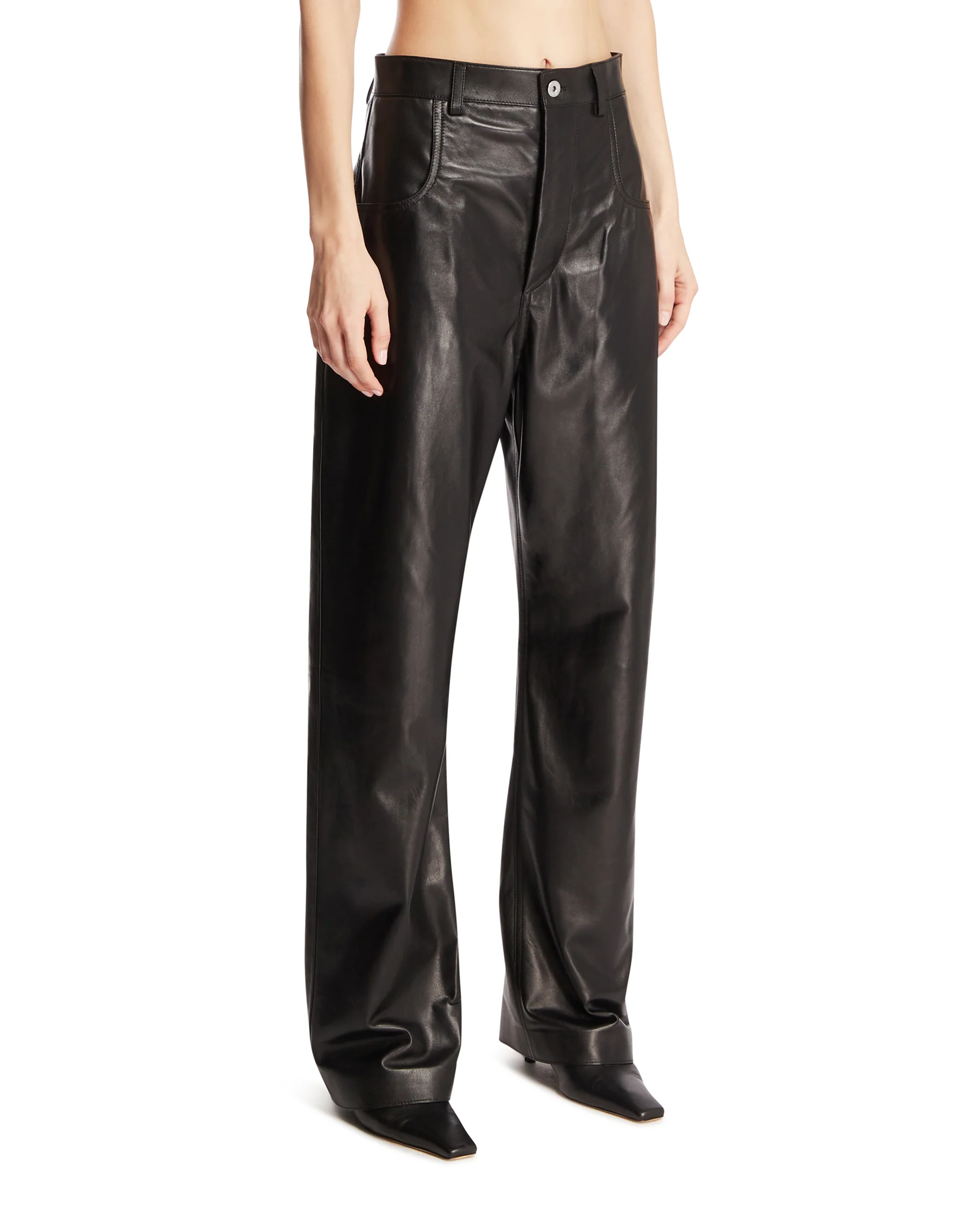 Pantaloni In Pelle Neri - Image 2