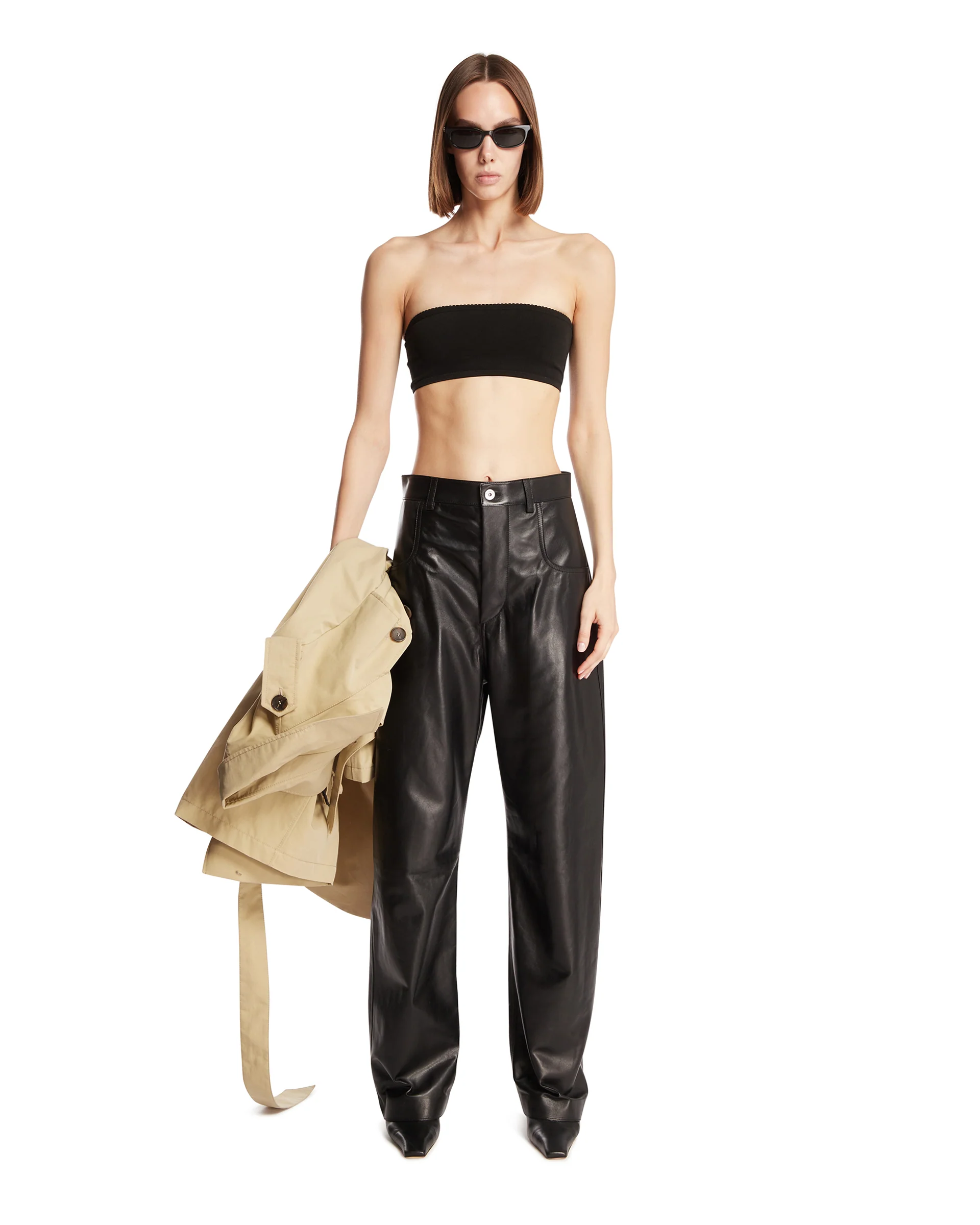 Pantaloni In Pelle Neri - Image 3