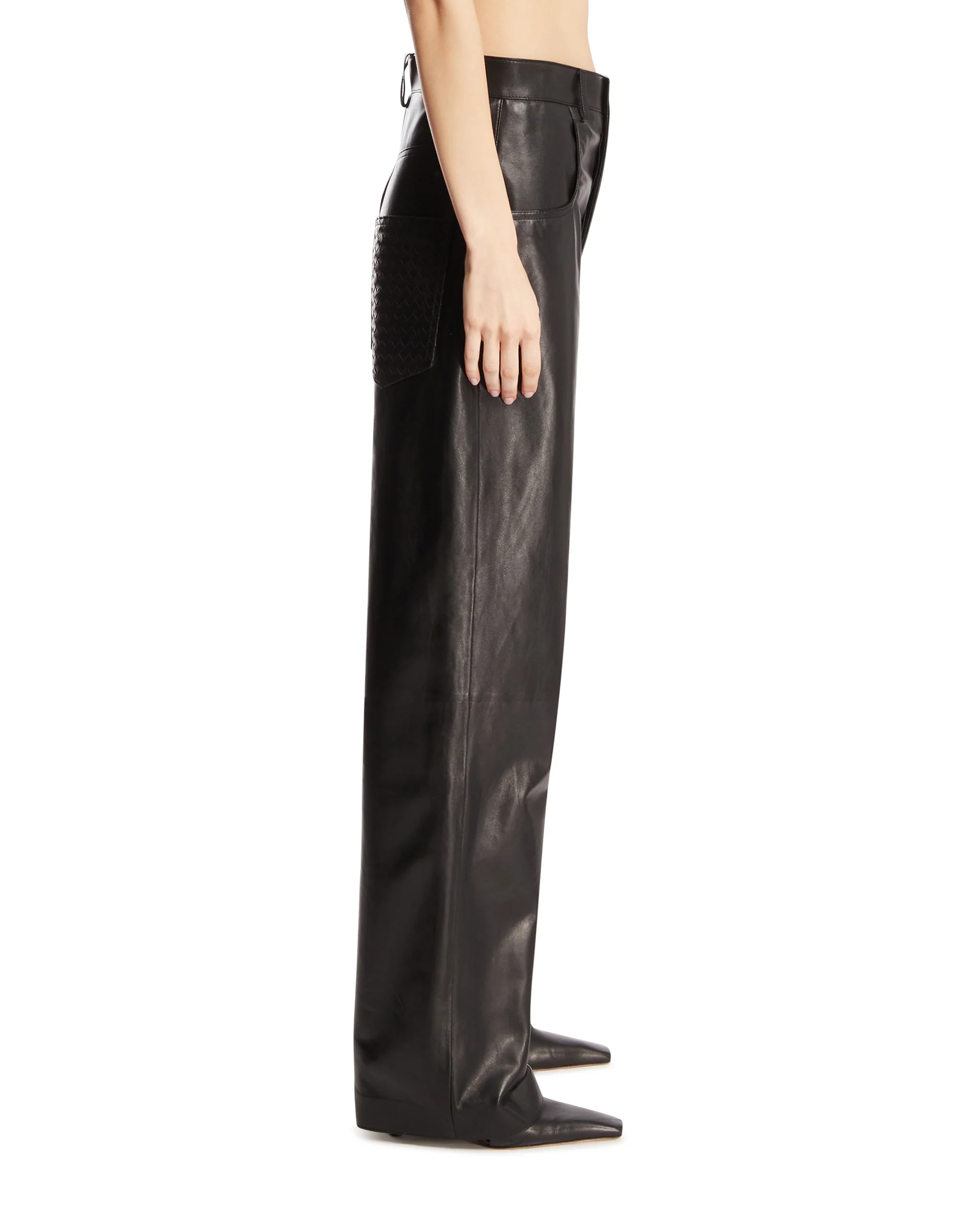 Pantaloni In Pelle Neri - Image 4