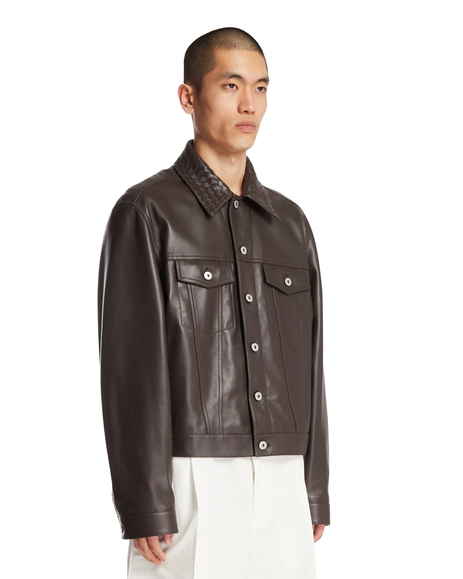 Giacca In Pelle Marrone - Image 2