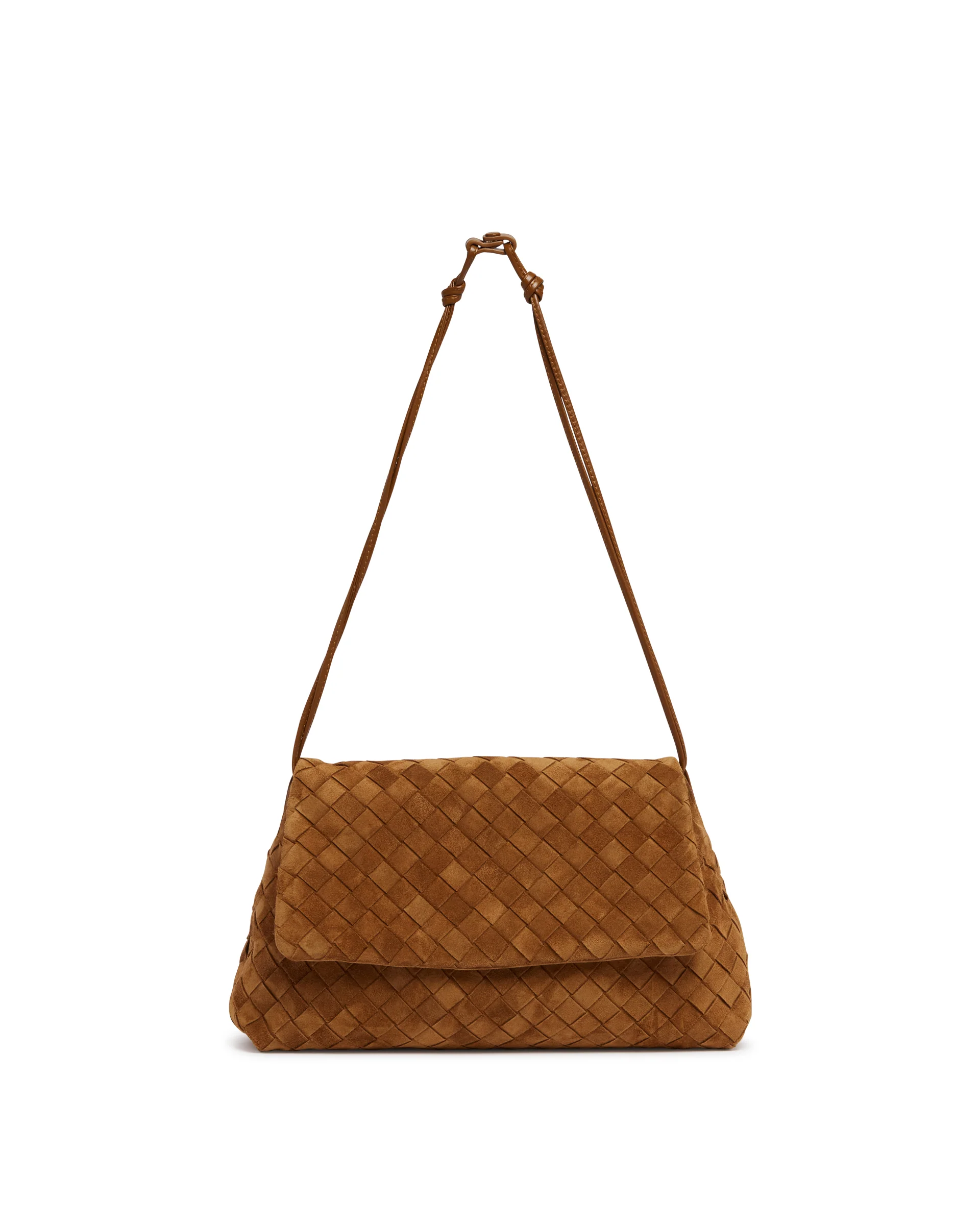 Clutch Giorno In Suede Marrone