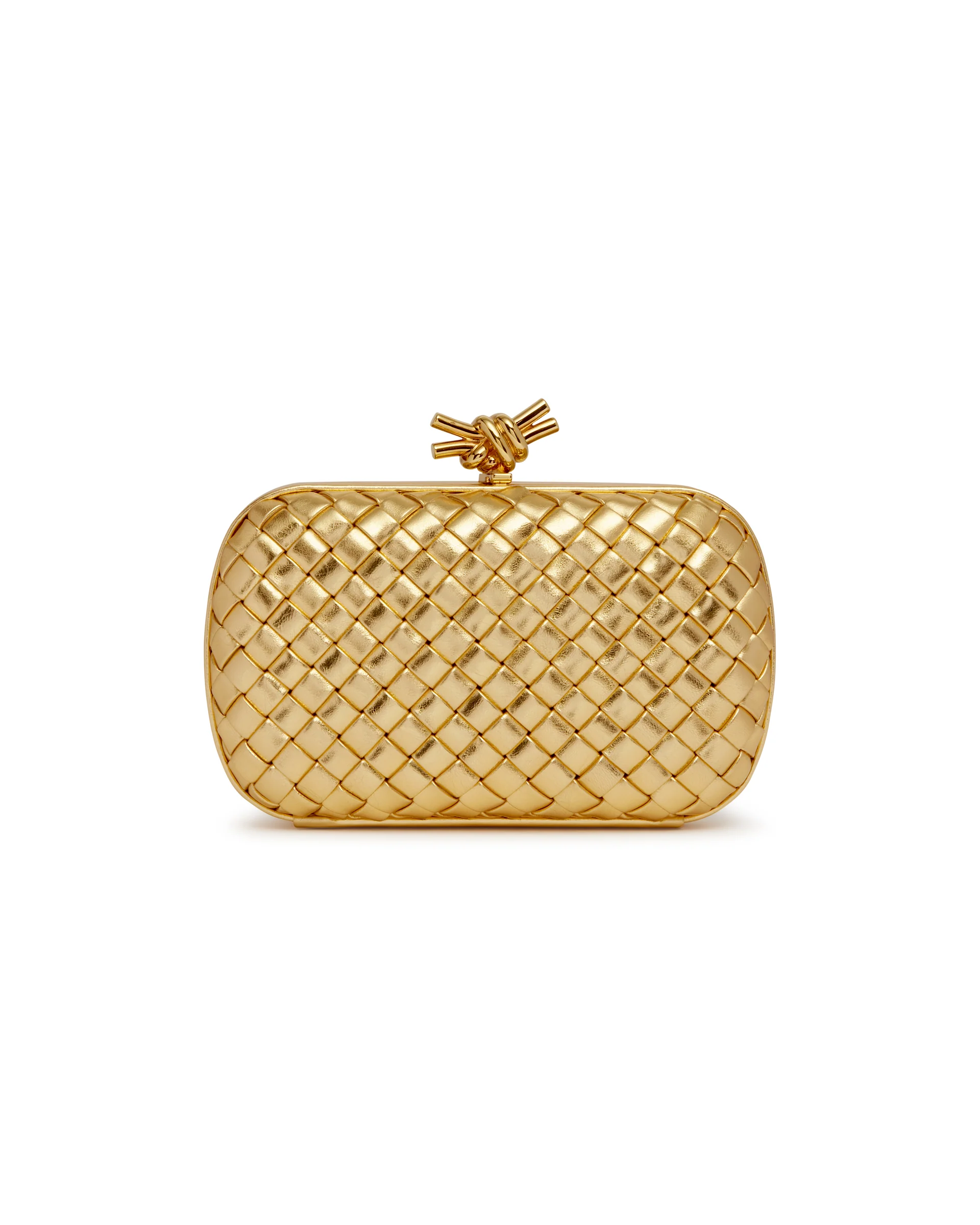 Clutch Knot In Pelle Dorata - Image 2