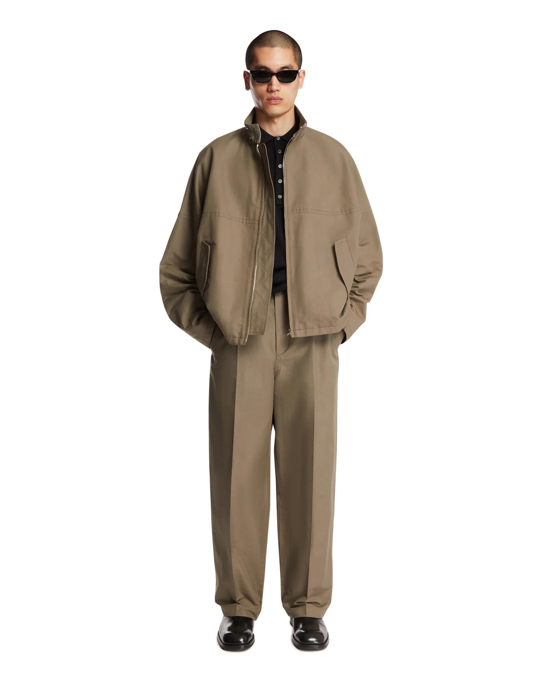 Pantaloni In Cotone Compatto Grigi - Image 3