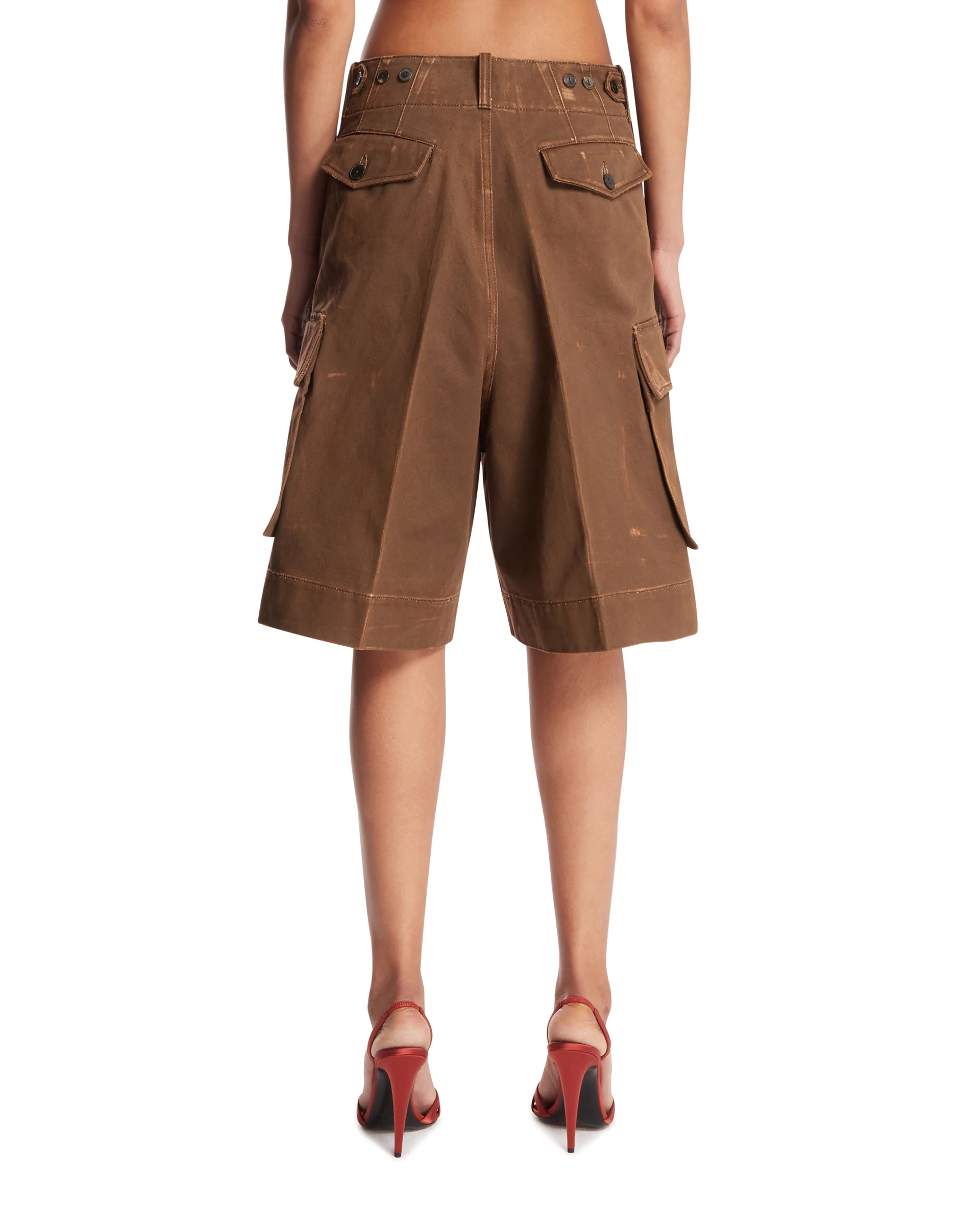 Pantaloncini Tamsin In Cotone Marroni - Image 5