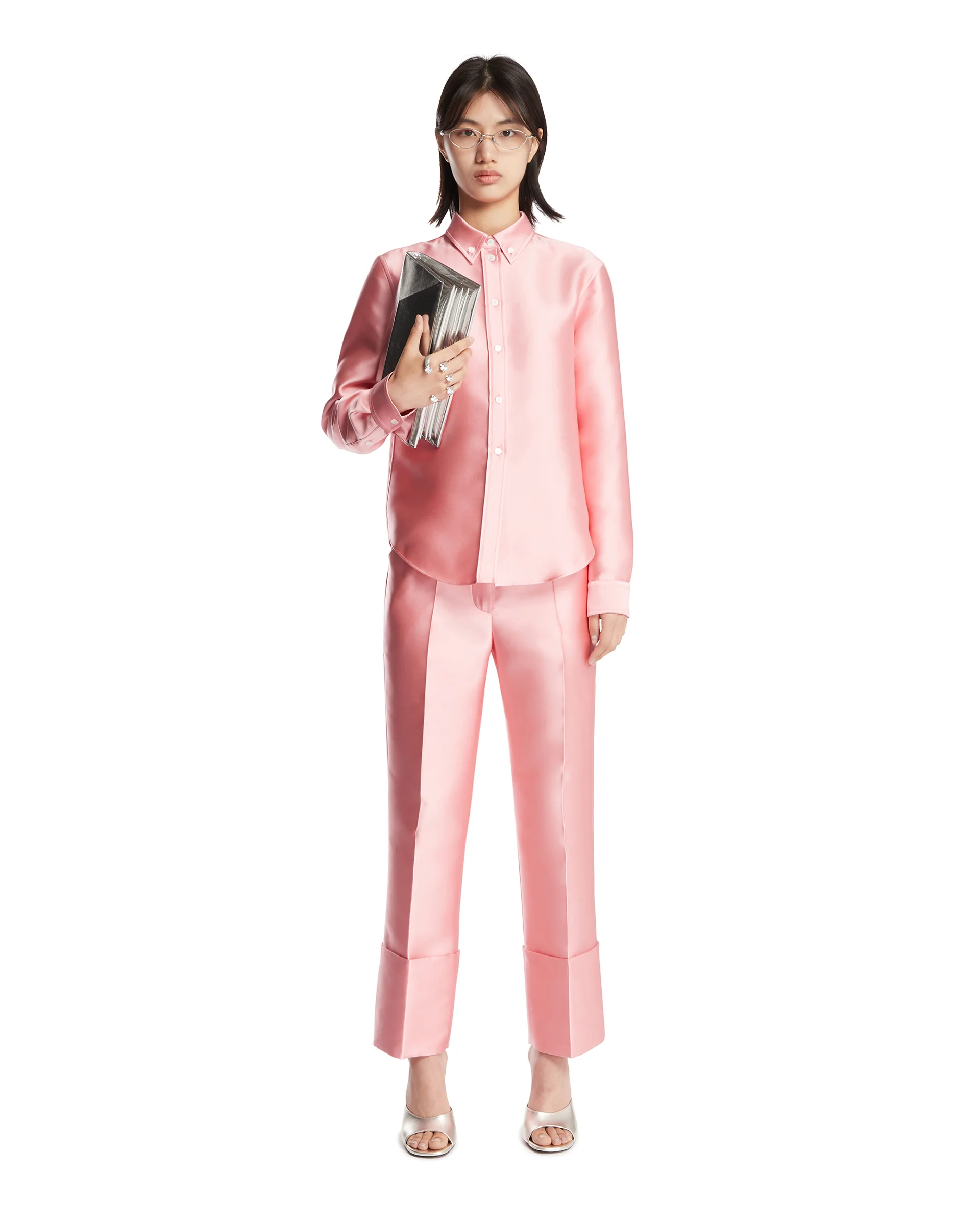 Camicia In Misto Seta Rosa - Image 3