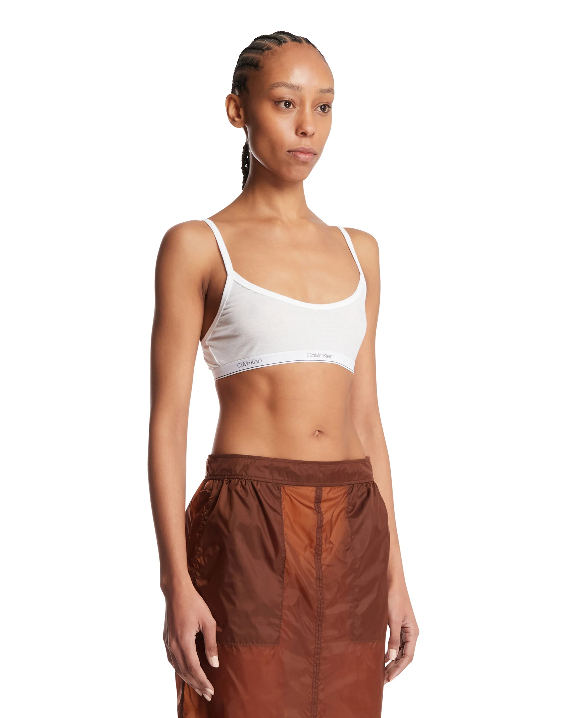 Brassiere Top Con Logo Bianco - Image 2