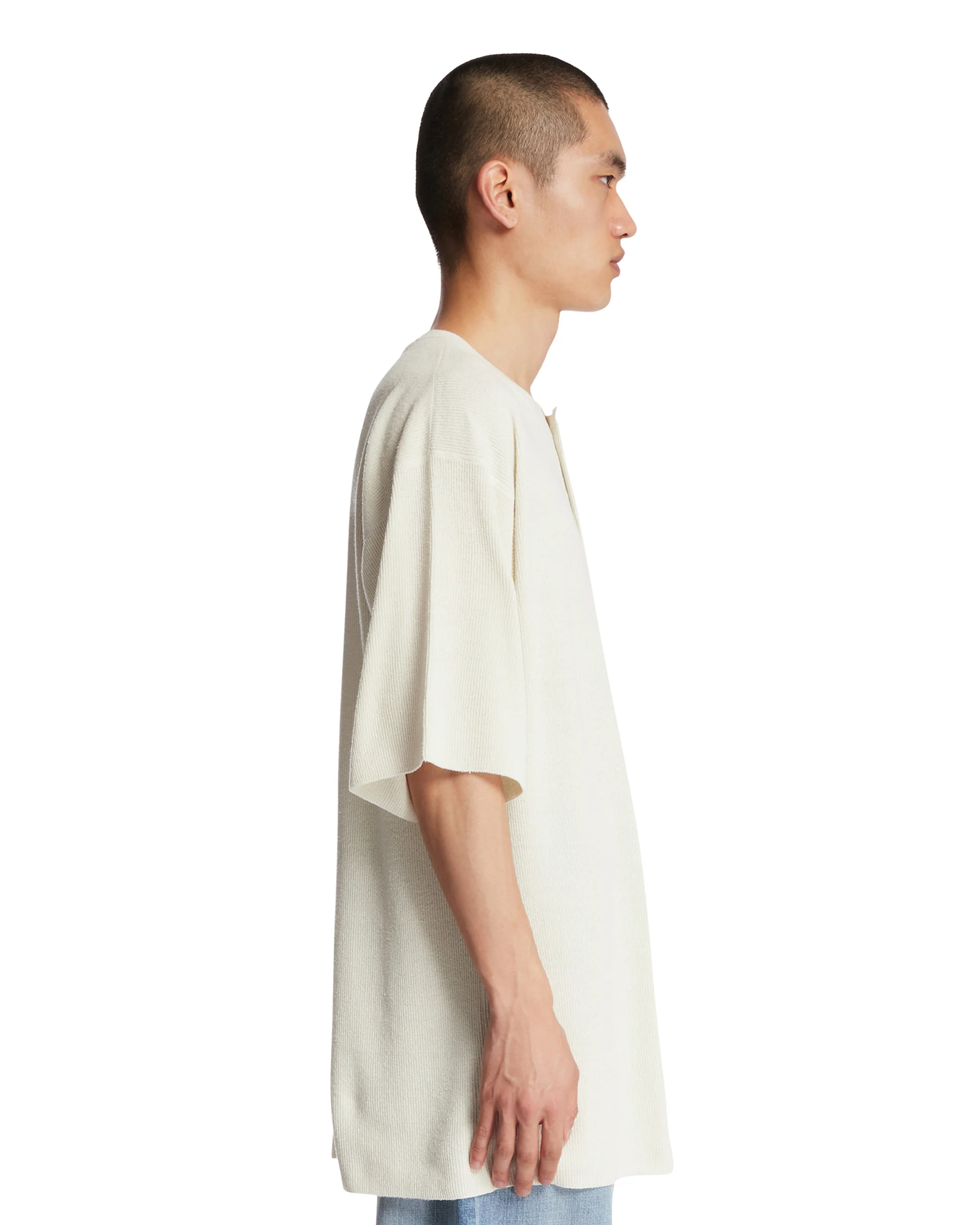 T-Shirt Relaxed A Costine Bianca - Image 4