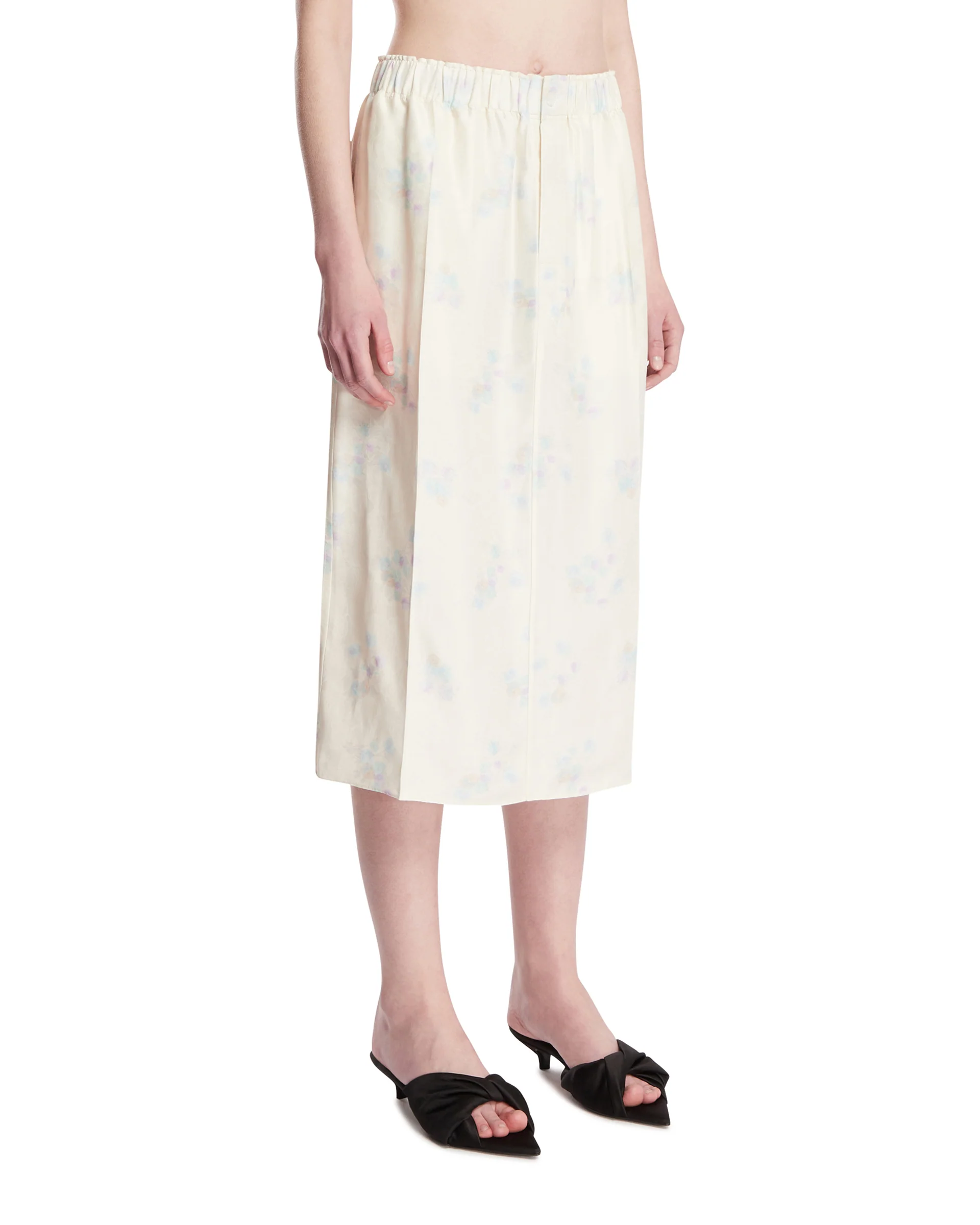 Gonna Midi In Viscosa Beige - Image 2