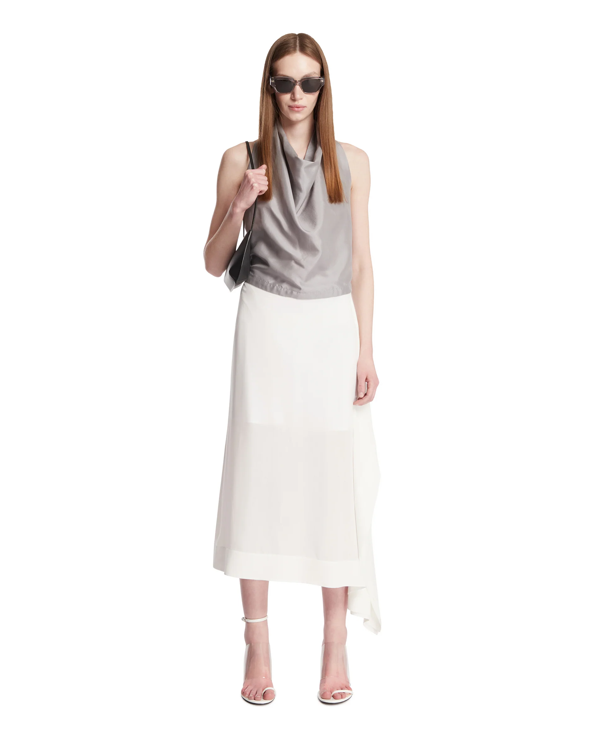 Gonna Midi In Seta Bianca - Image 3