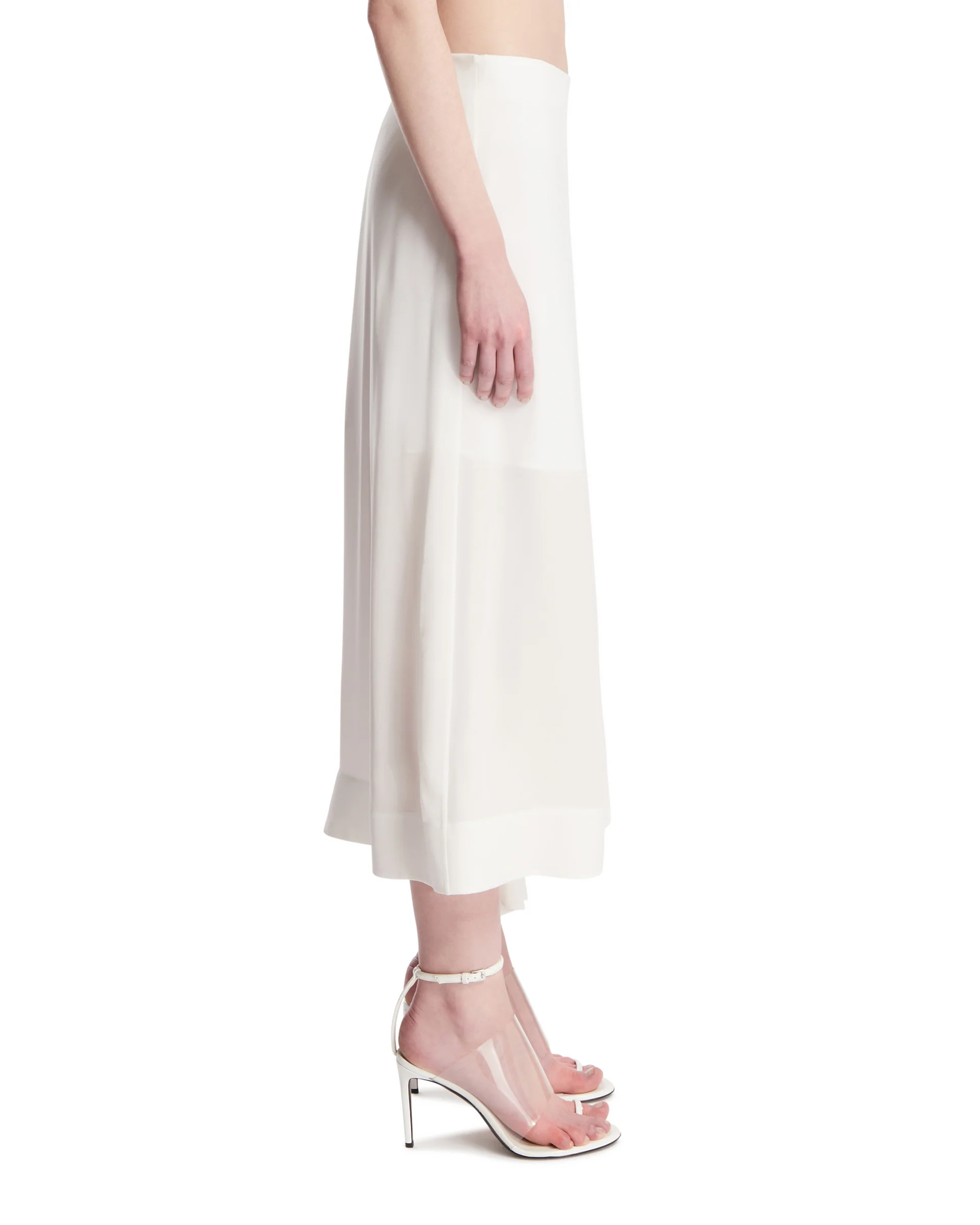 Gonna Midi In Seta Bianca - Image 4