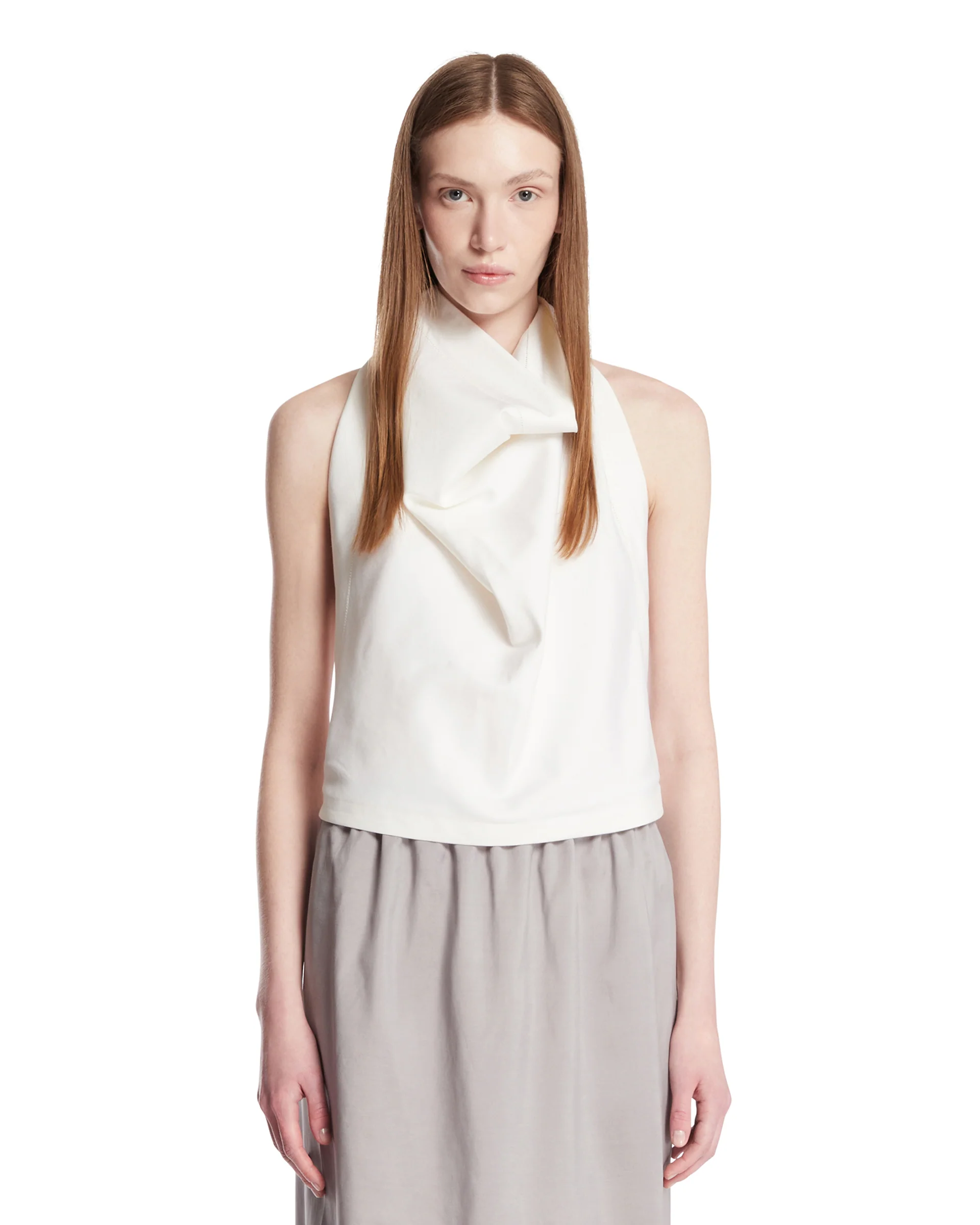 Top In Seta Bianco
