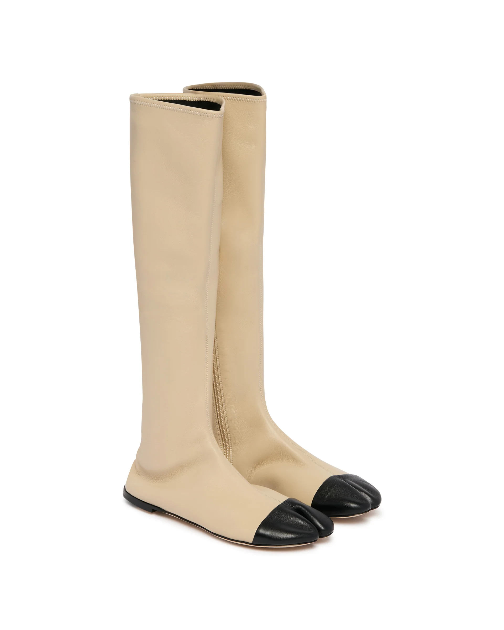 Stivali Tabi In Pelle Beige - Image 3