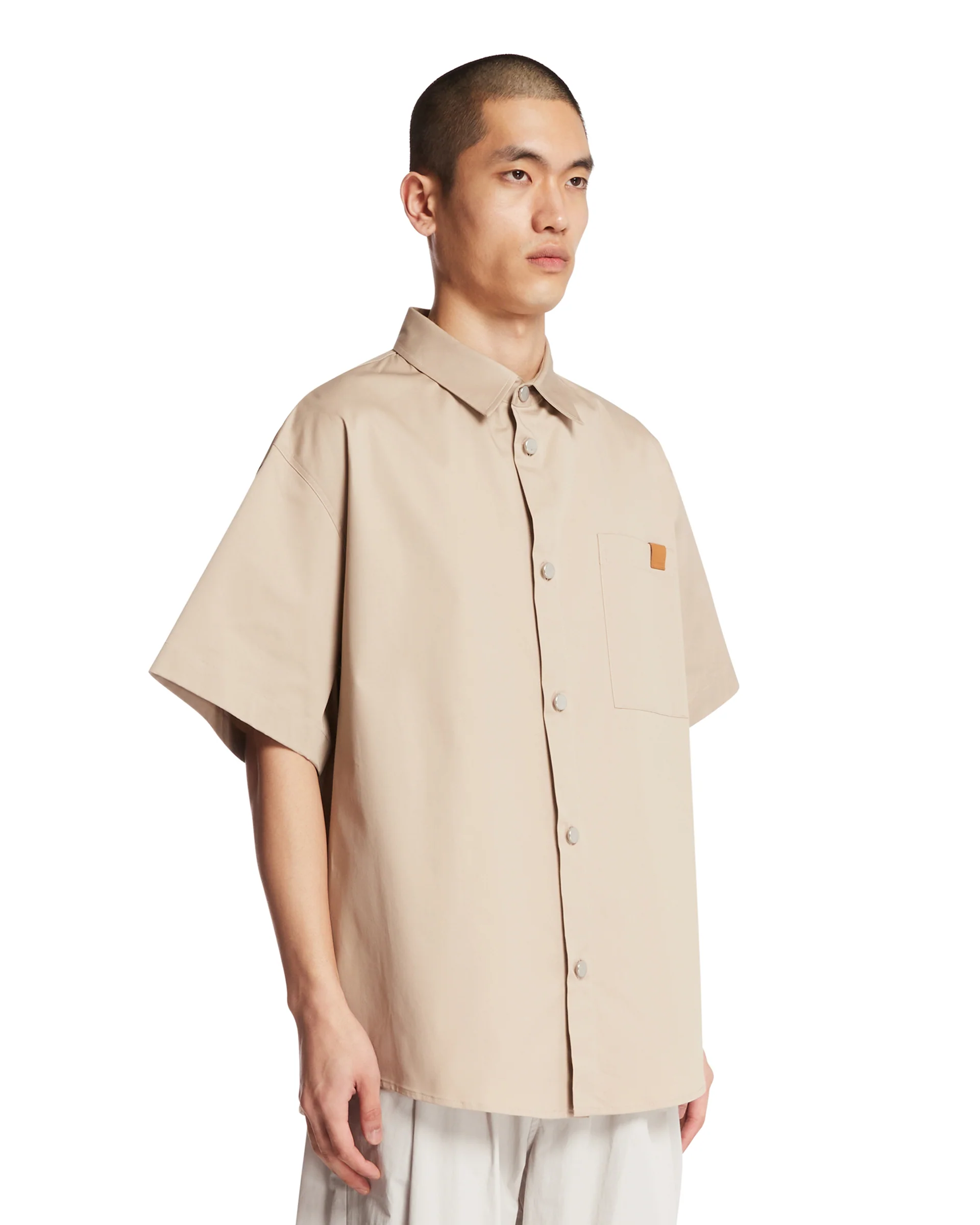 Camicia Karl In Cotone Beige - Image 2