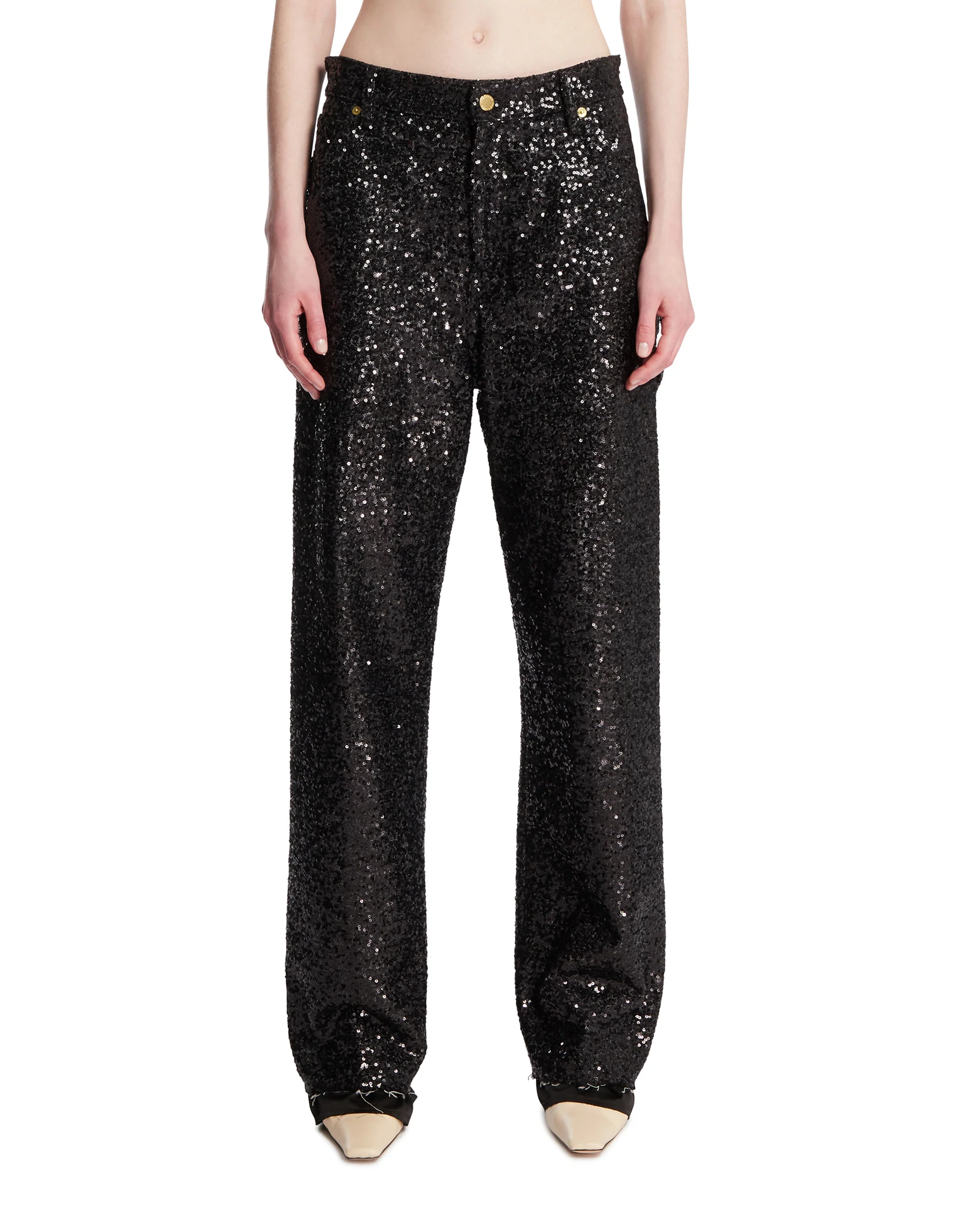 Jeans Sienna Con Paillettes Neri