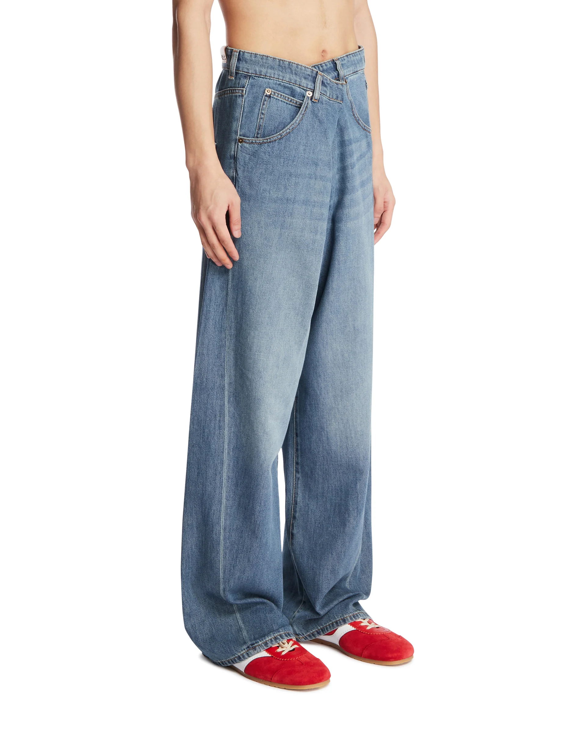 Jeans Ined Fold Over Blu - Image 2