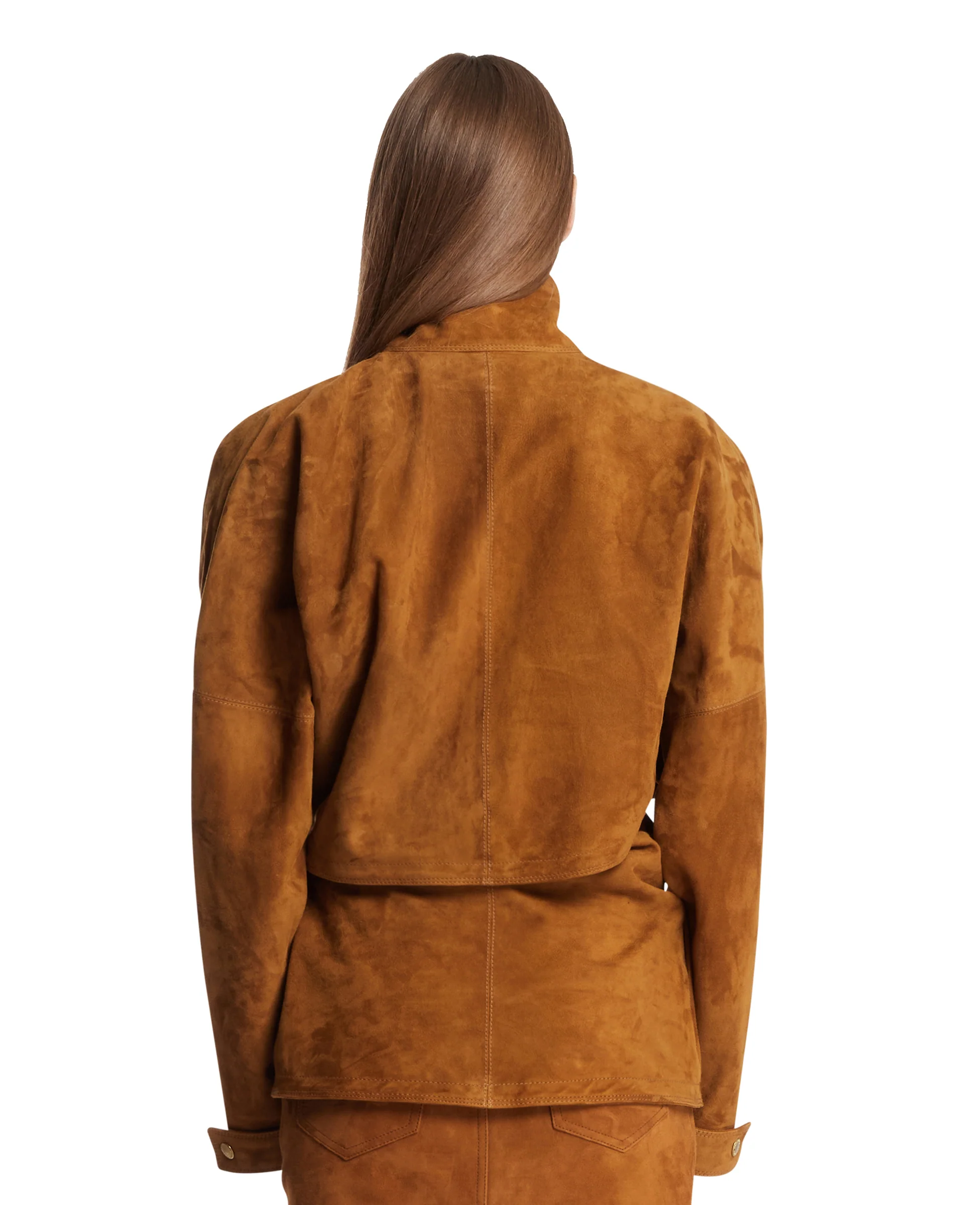 Giacca In Suede Cindy Marrone - Image 5