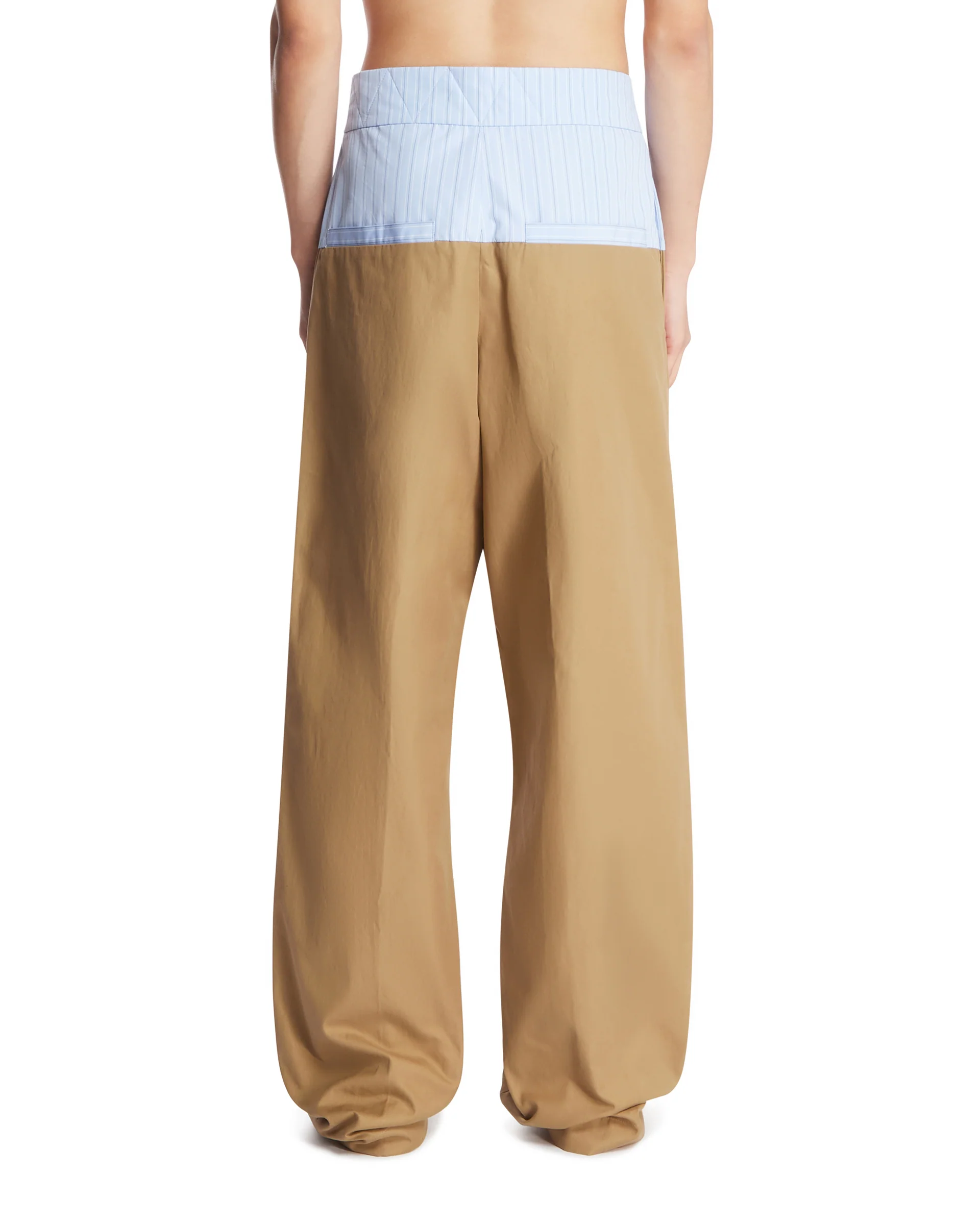 Pantaloni Effetto Boxer Beige - Image 5