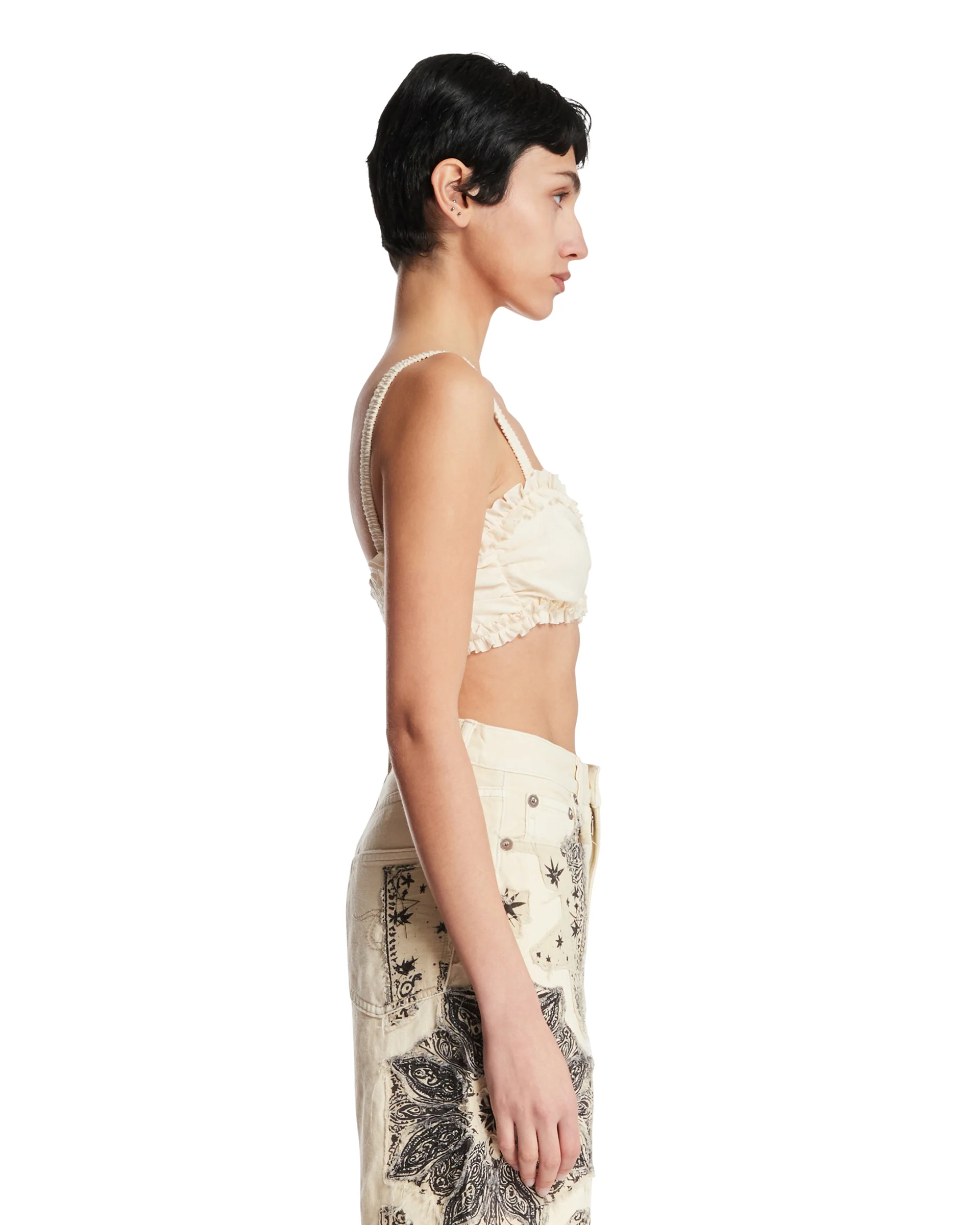 Brassiere Con Ruches Beige - Image 4