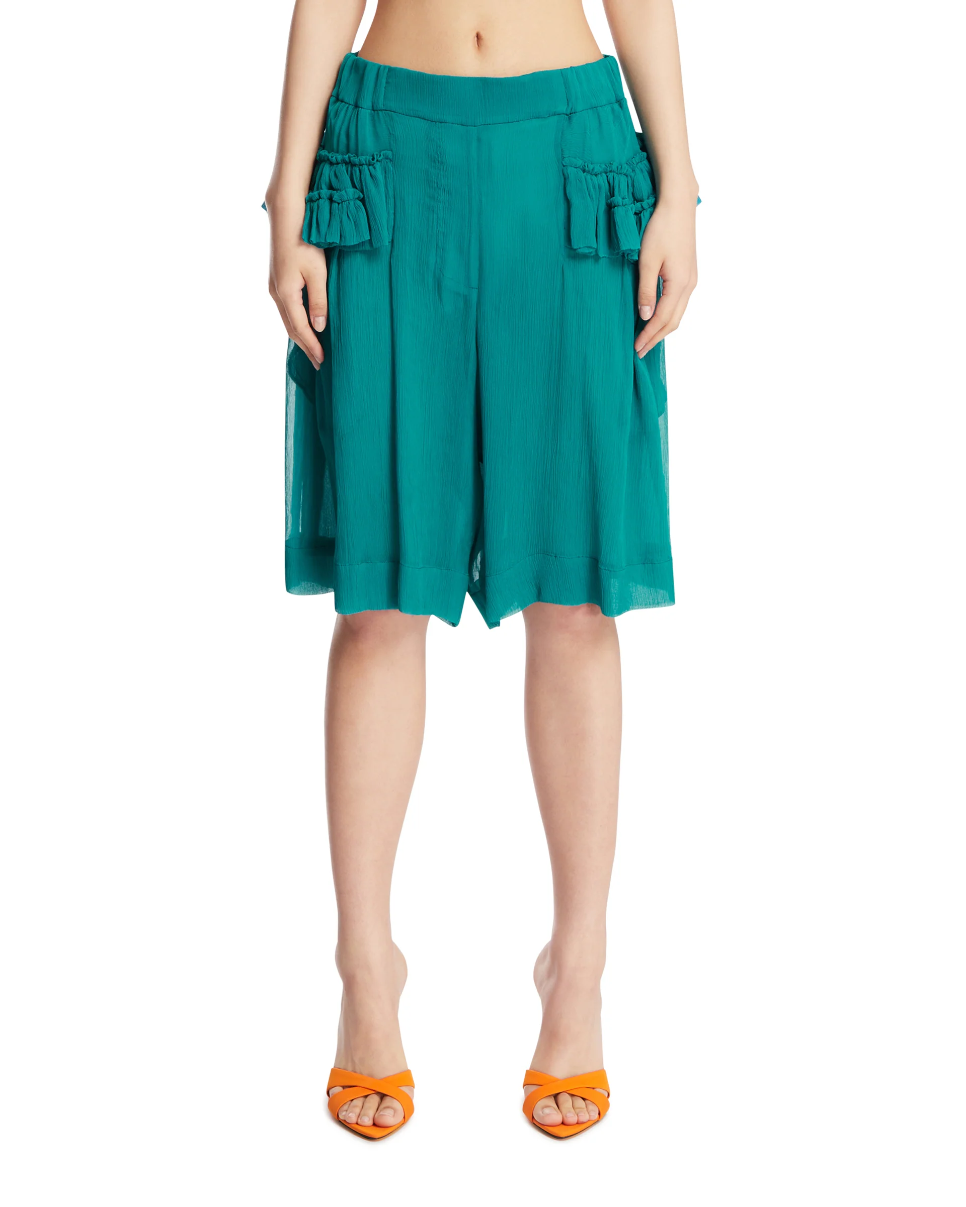 Bermuda Con Balze Blu