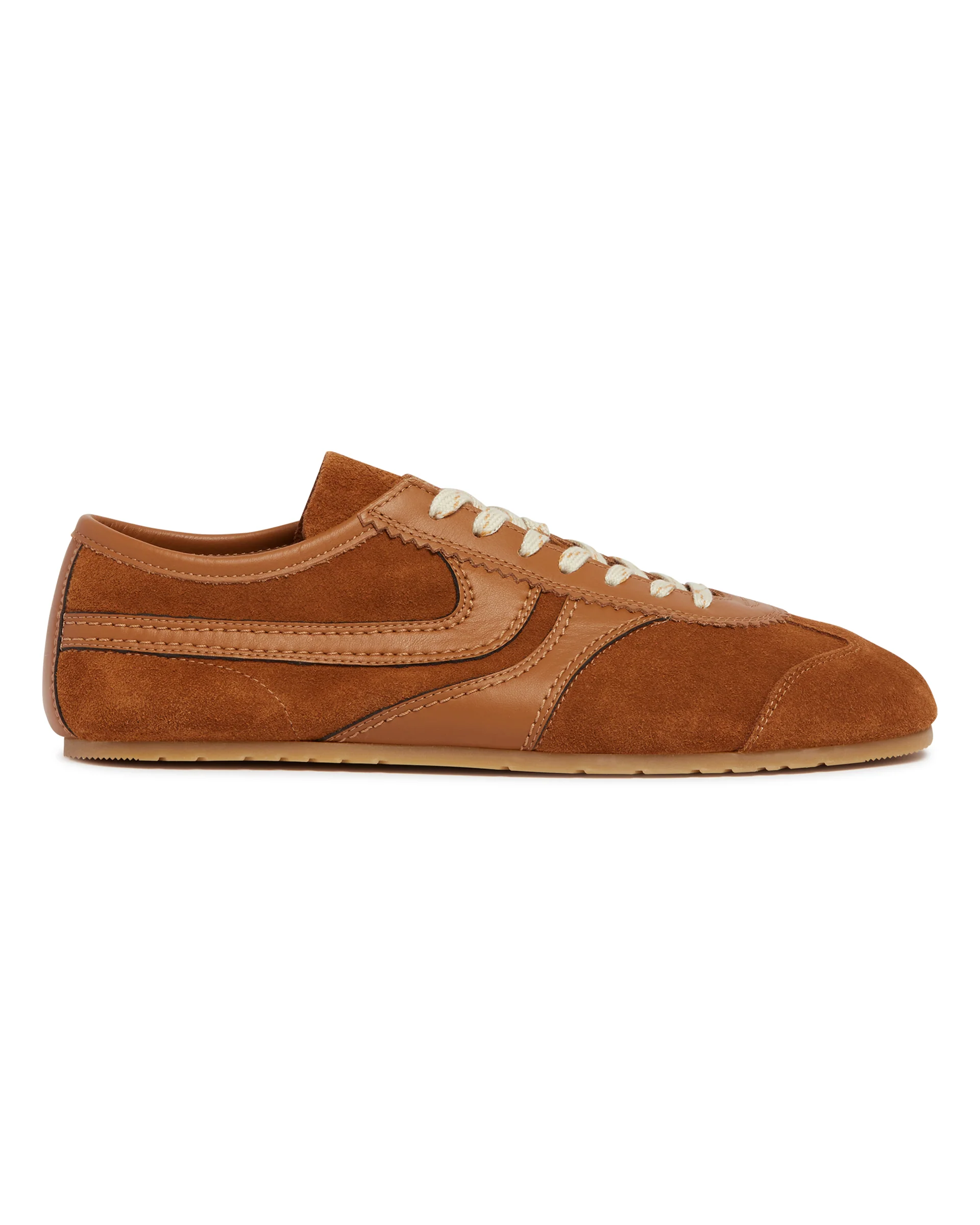 Sneakers In Suede Marroni - Image 2