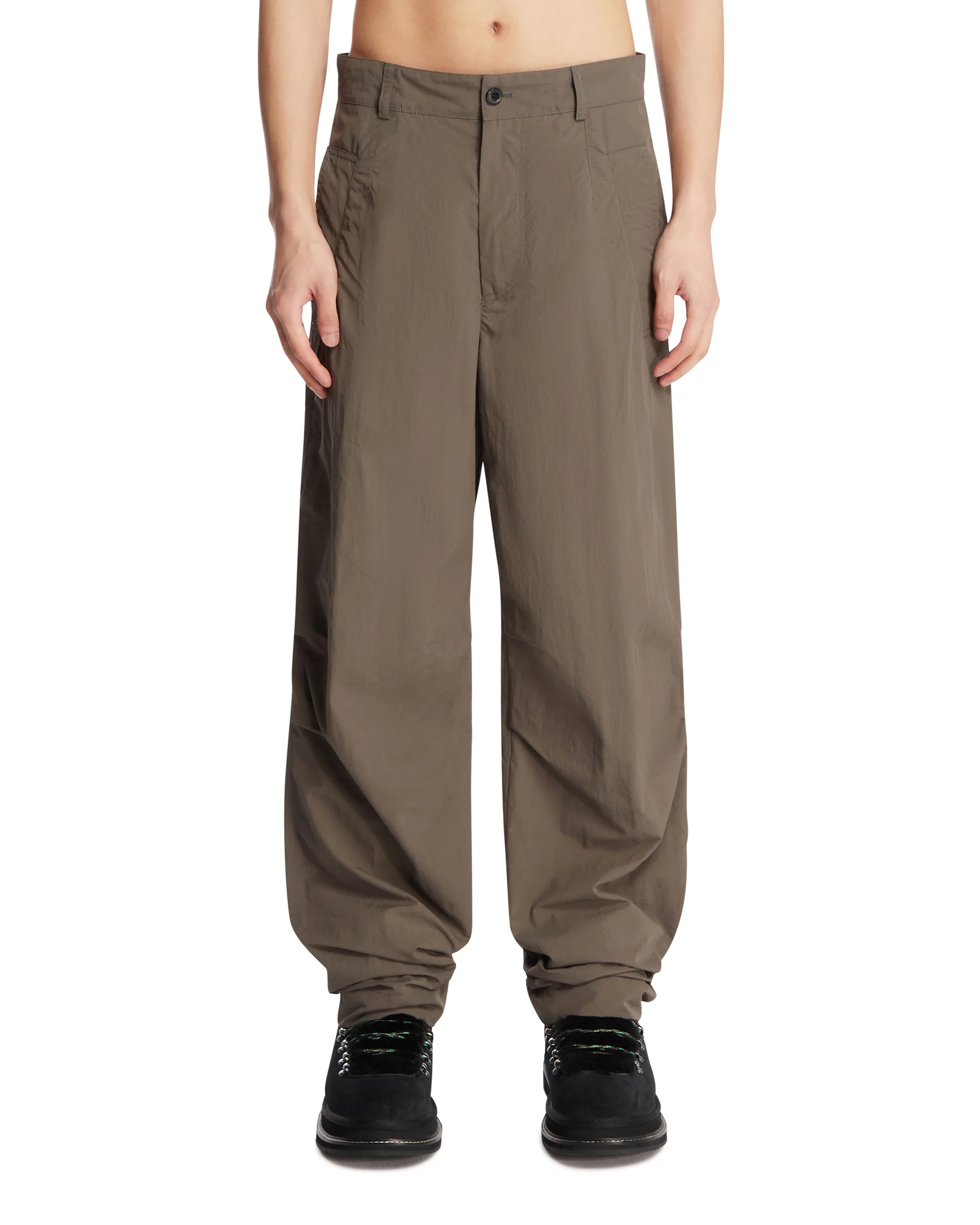 Pantaloni A Gamba Dritta Verdi