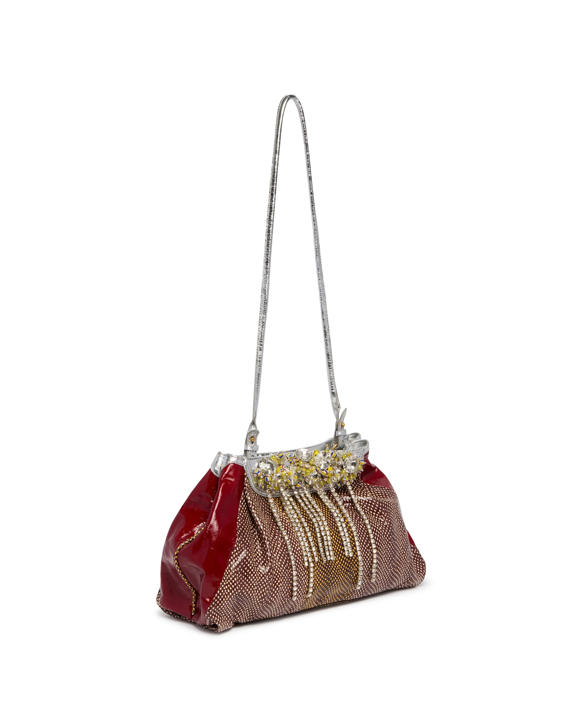 Clutch In Pelle Con Decorazioni Multicolor - Image 5