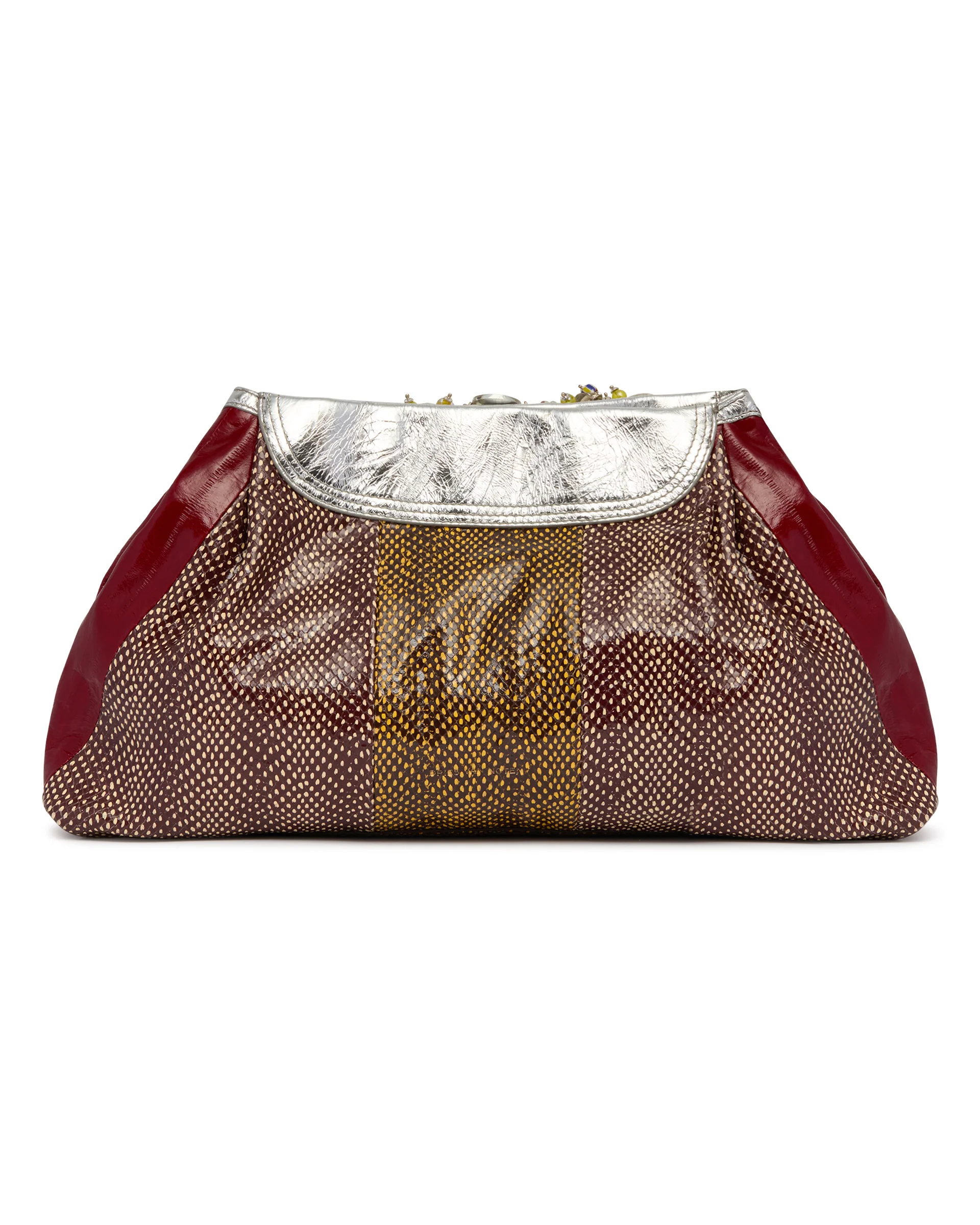 Clutch In Pelle Con Decorazioni Multicolor - Image 6