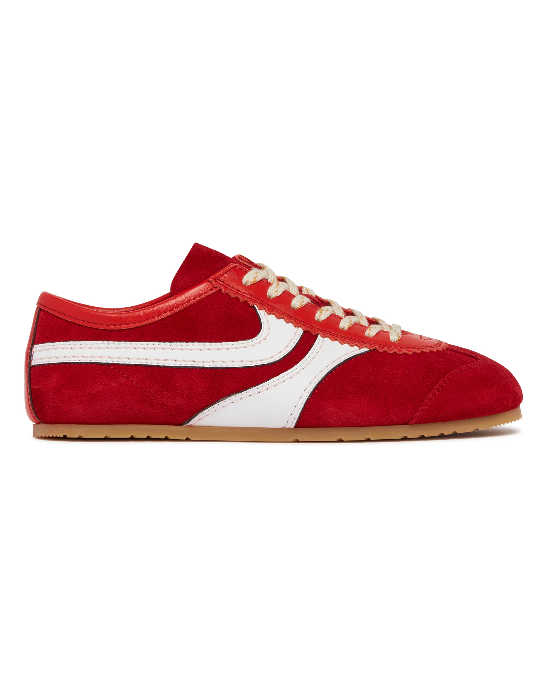Sneakers In Suede Rosse - Image 2