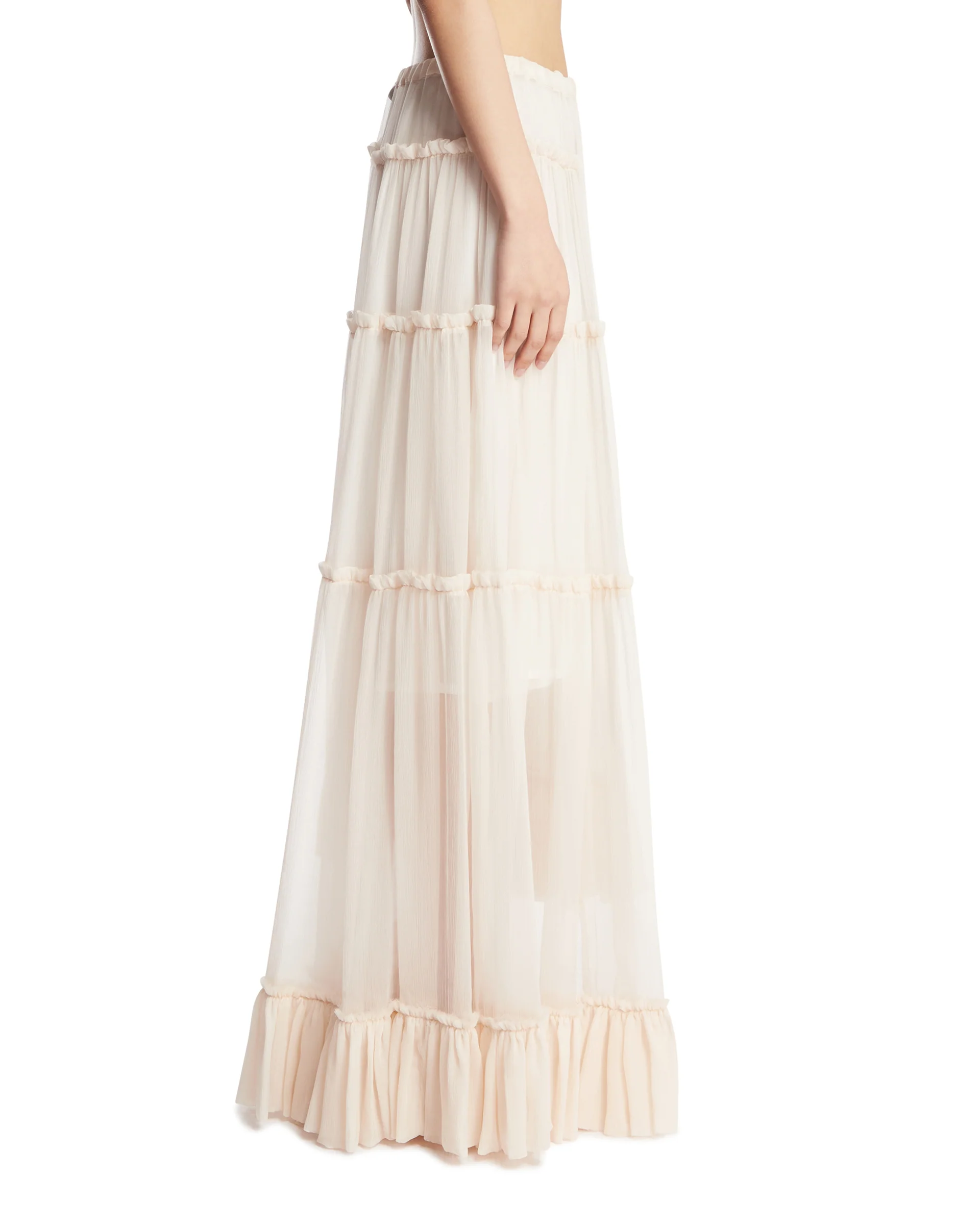 Maxi Gonna Asimmetrica Bianca - Image 4