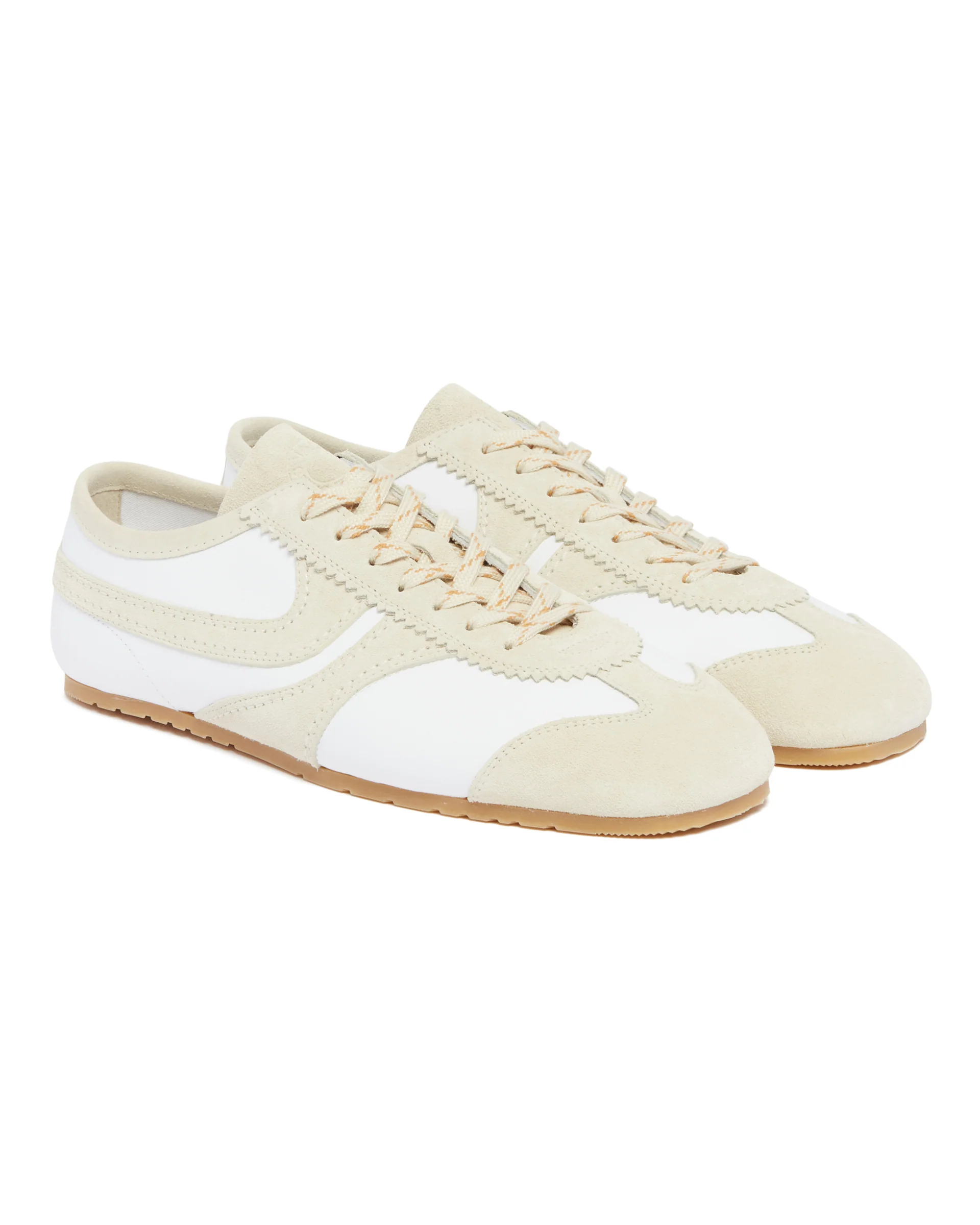 Sneakers In Suede Bianche - Image 4