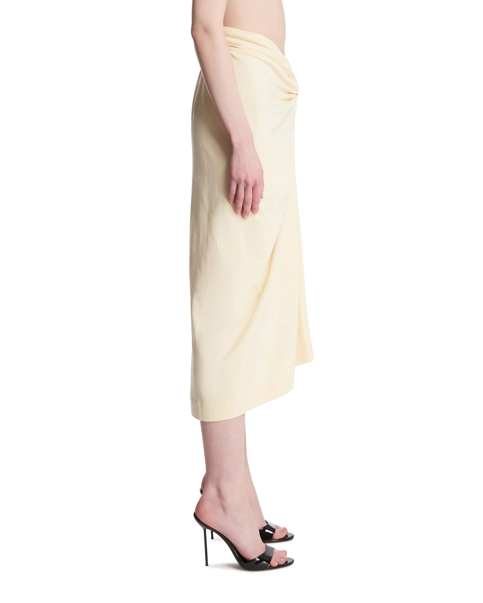 Gonna Midi Drappeggiata Gialla - Image 4
