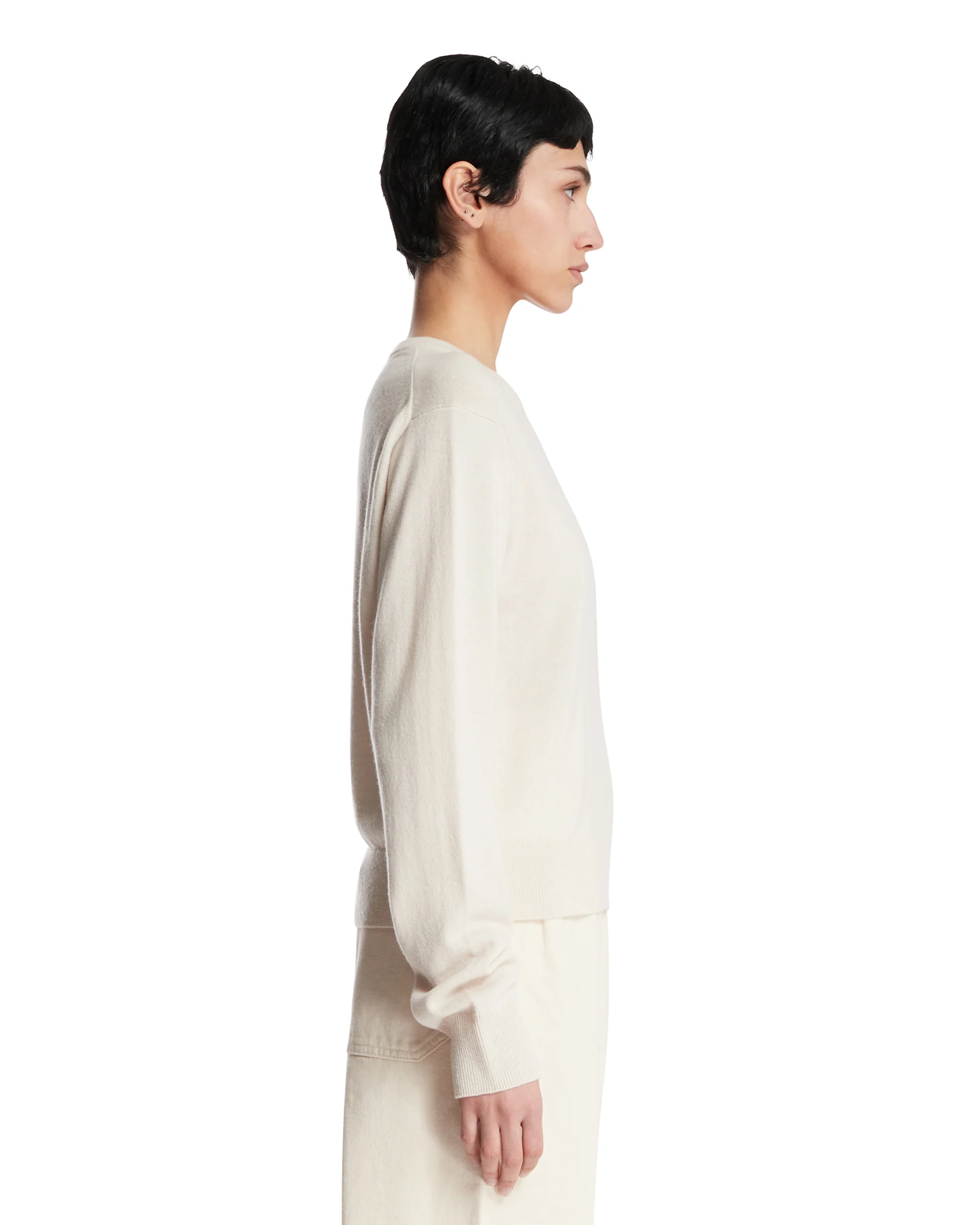 Maglione In Cashmere Bianco - Image 4
