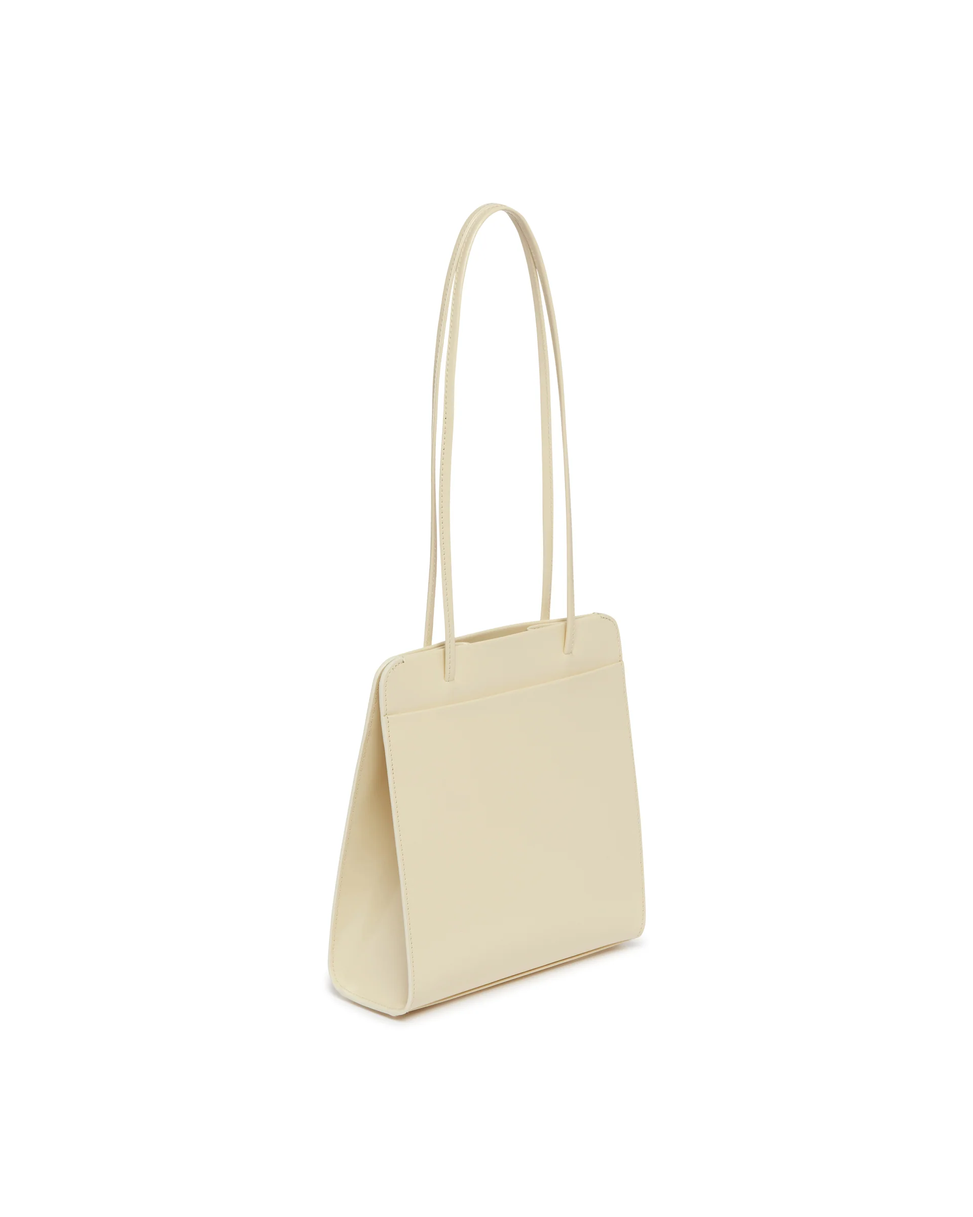 Borsa Lisse In Pelle Beige - Image 5