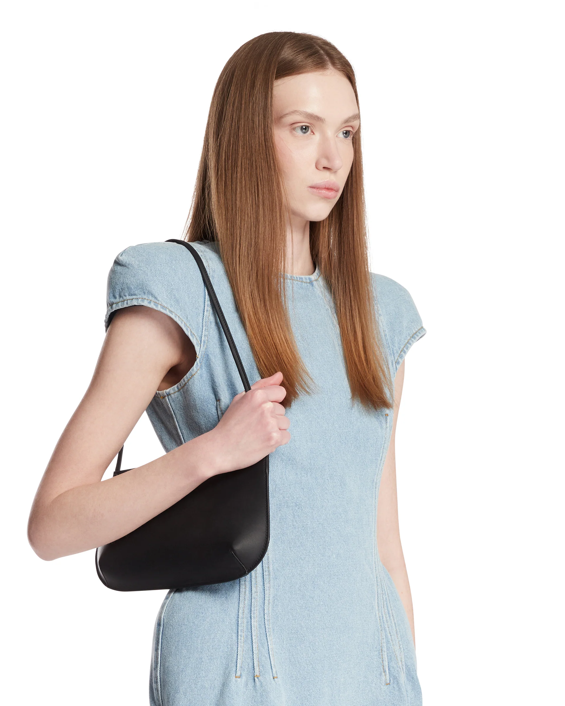 Borsa A Tracolla Loge In Pelle Nera - Image 3