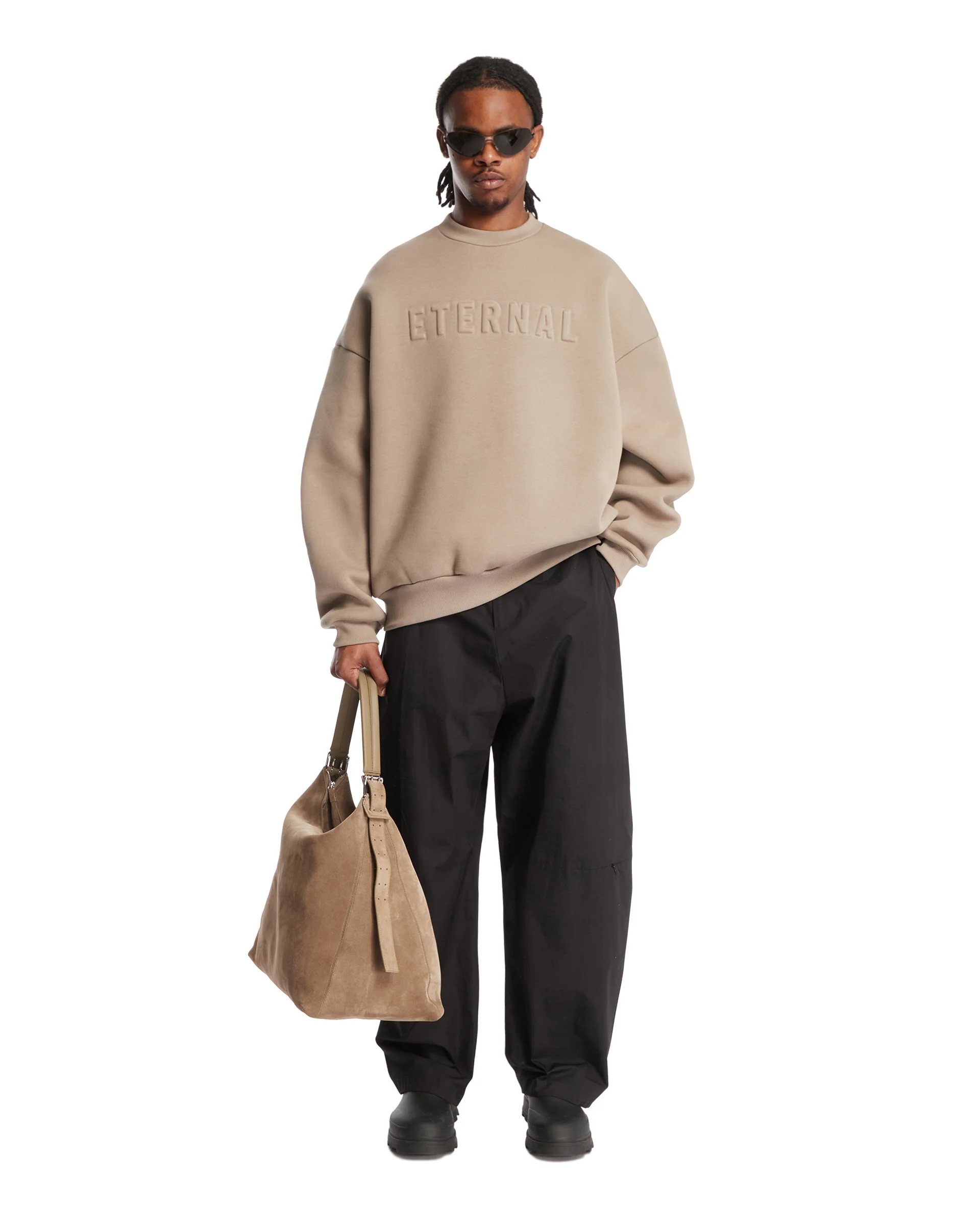 Felpa Eternal In Cotone Beige - Image 3