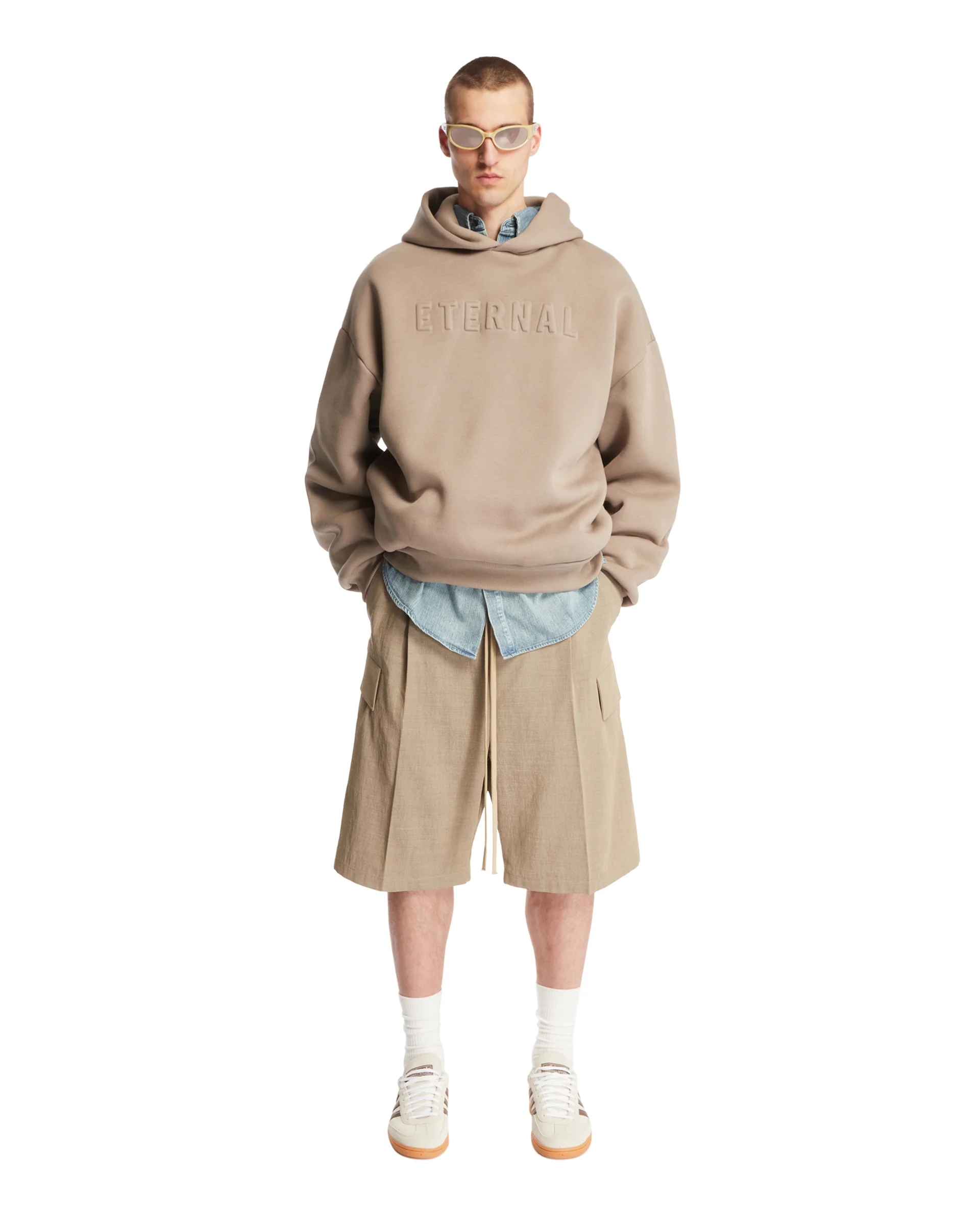Felpa Eternal Con Cappuccio Beige - Image 3