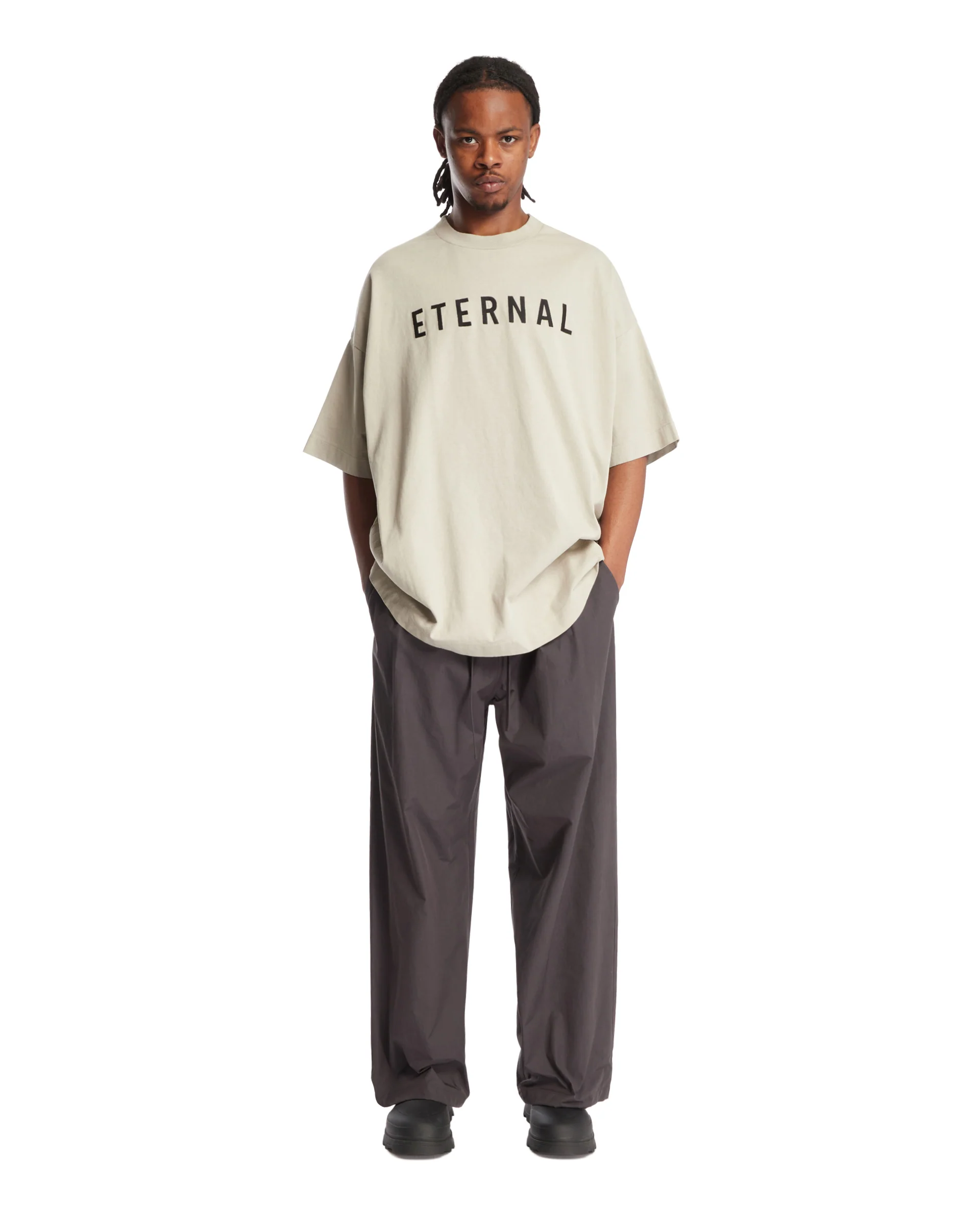 T-shirt Eternal In Cotone Beige - Image 3