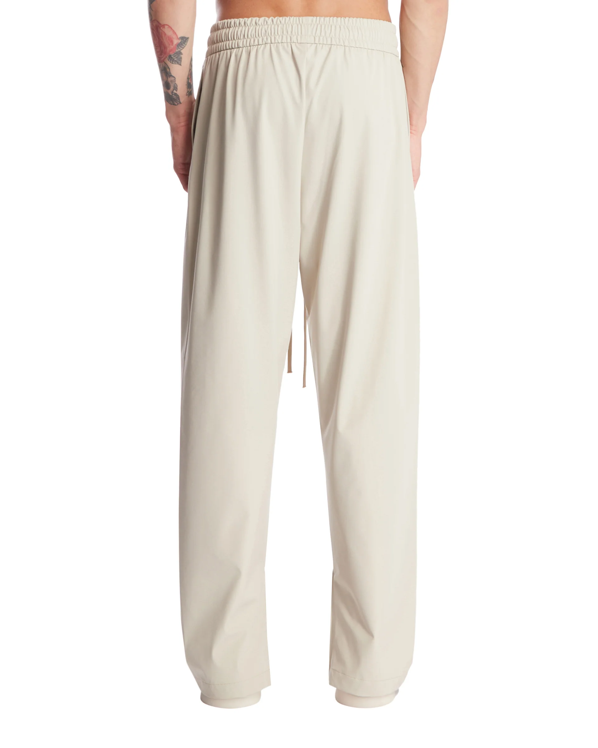Pantaloni Con Zip Laterale Beige - Image 5