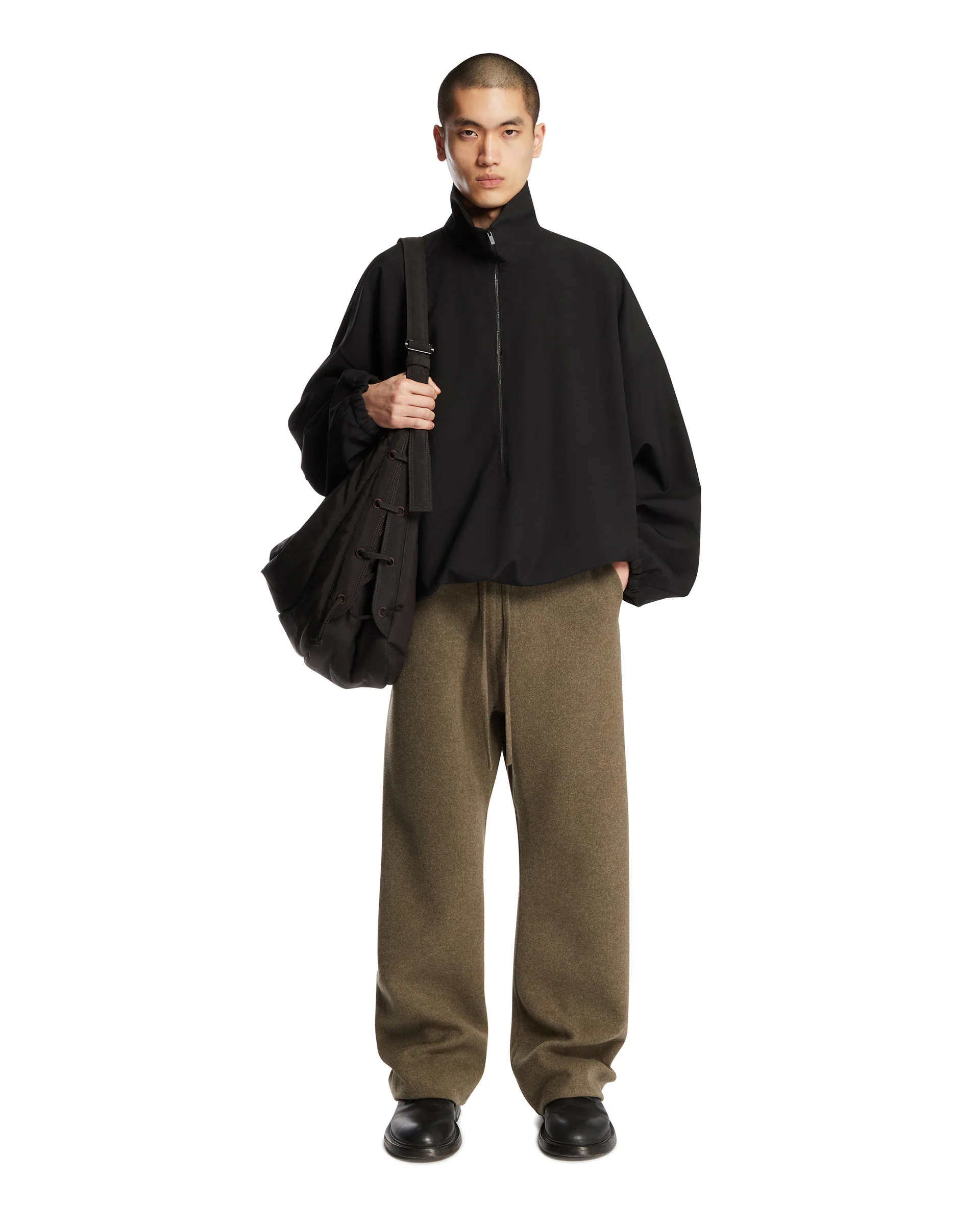Track Jacket A Mezza Zip Nera - Image 3