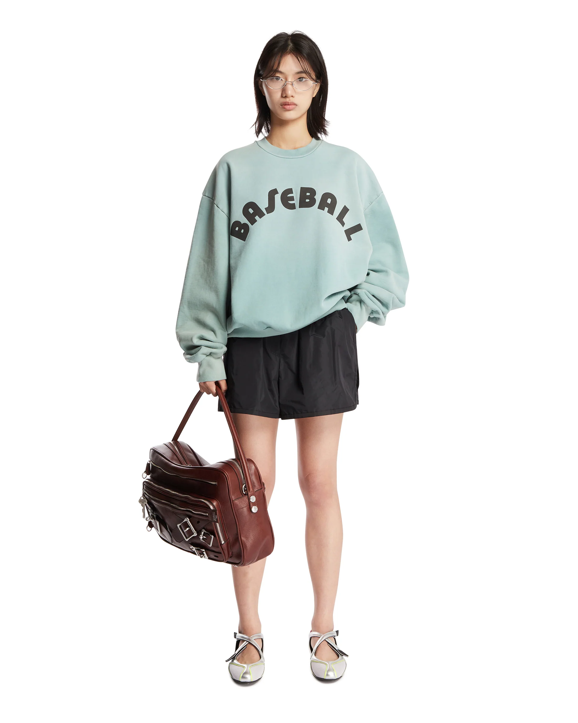 Felpa Baseball In Cotone Azzurra - Image 3
