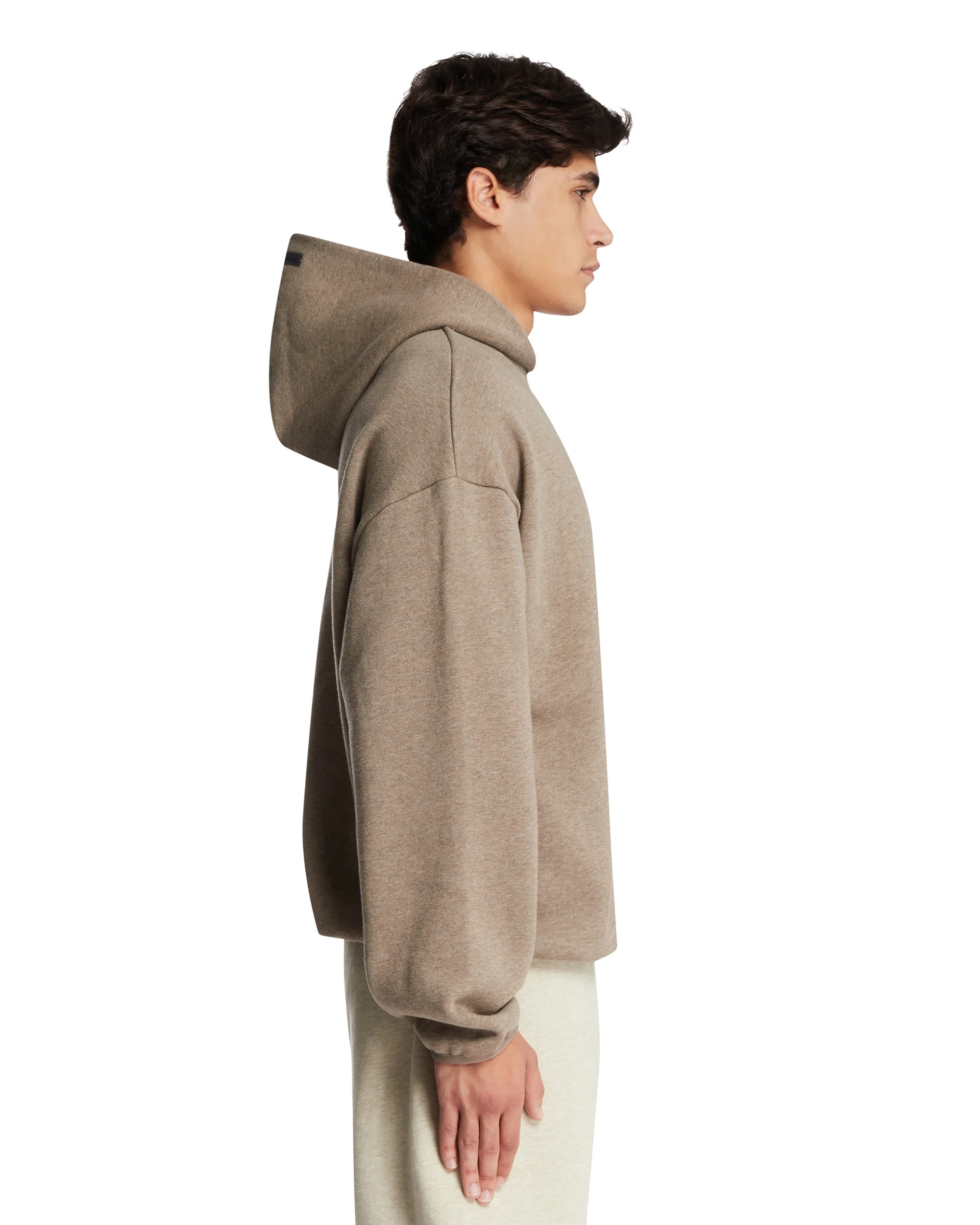 Felpa Con Cappuccio In Cotone Beige - Image 4