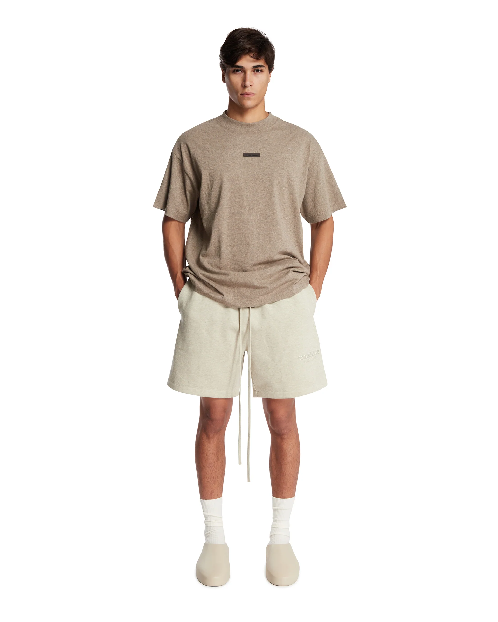 T-shirt In Cotone Con Logo Beige - Image 3