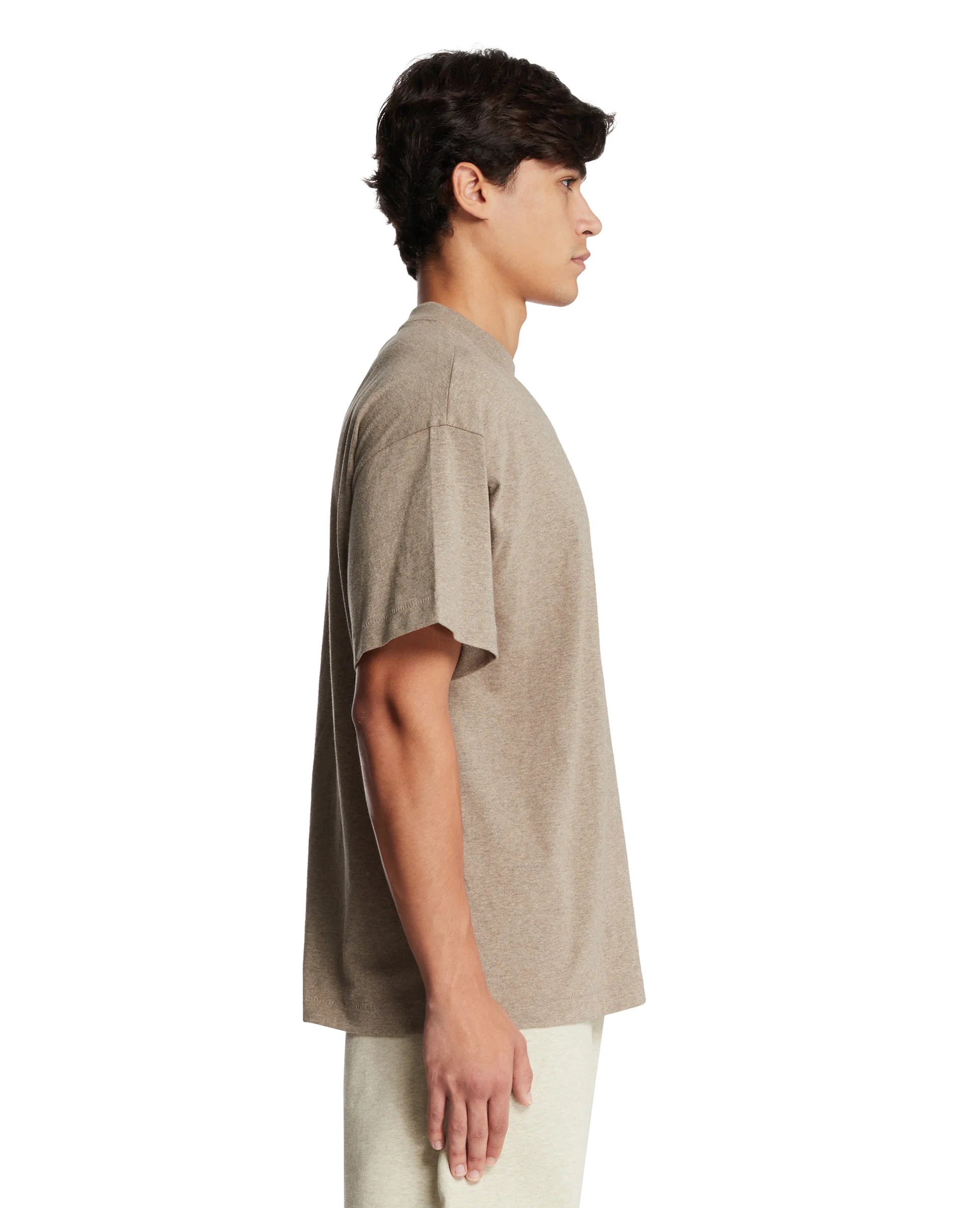 T-shirt In Cotone Con Logo Beige - Image 4