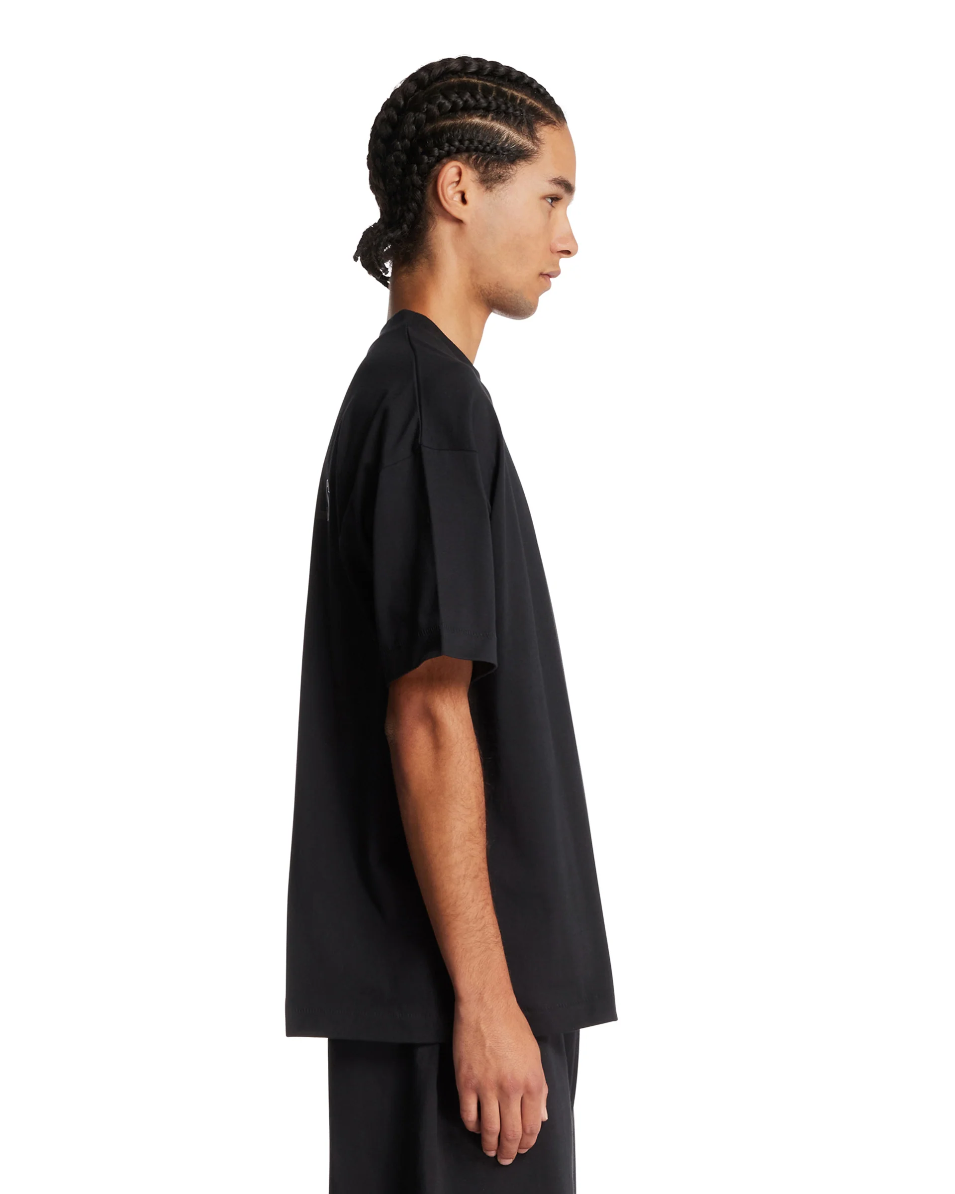 T-Shirt Classica In Cotone Nera - Image 4