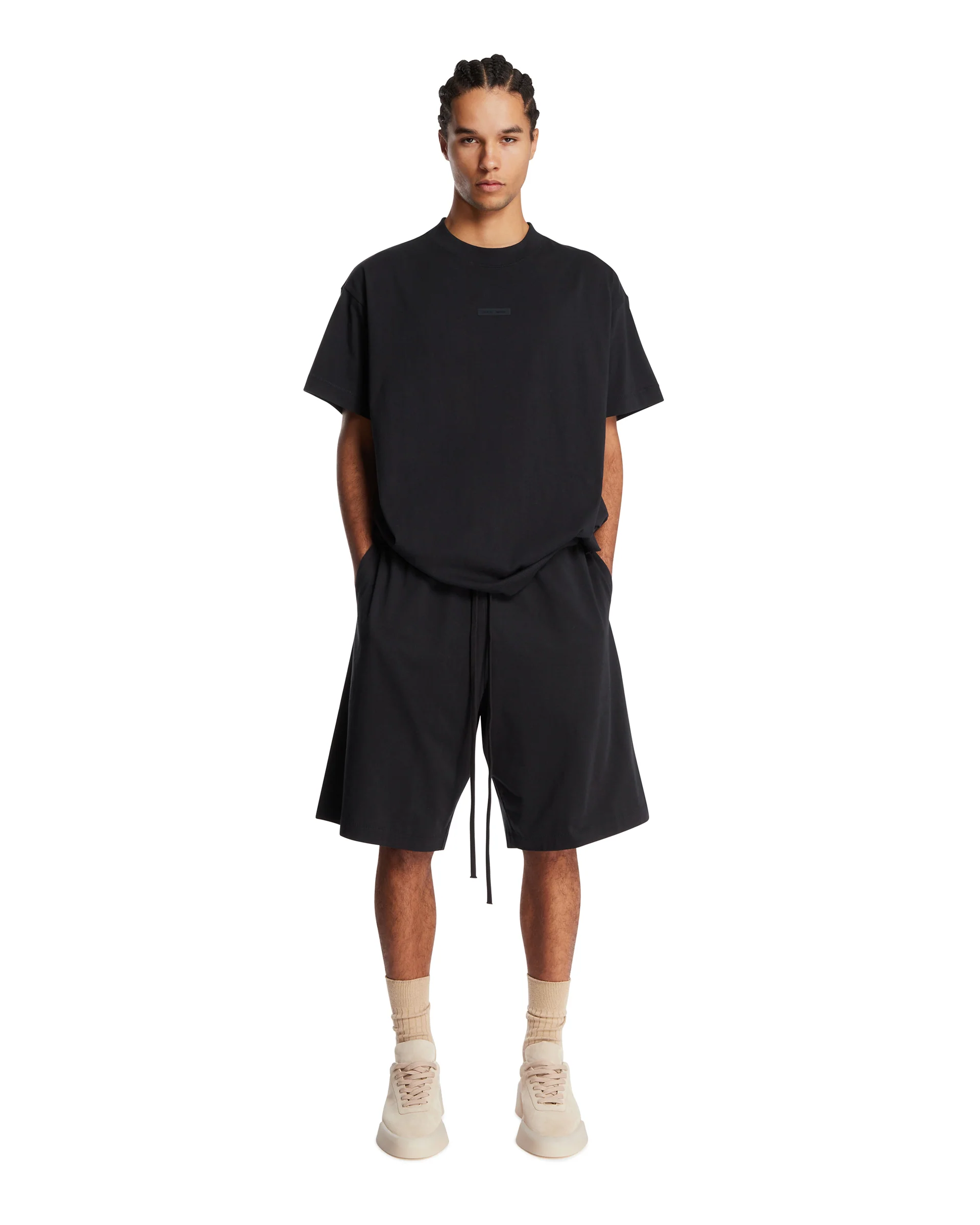 Pantaloncini Relaxed In Cotone Neri - Image 3