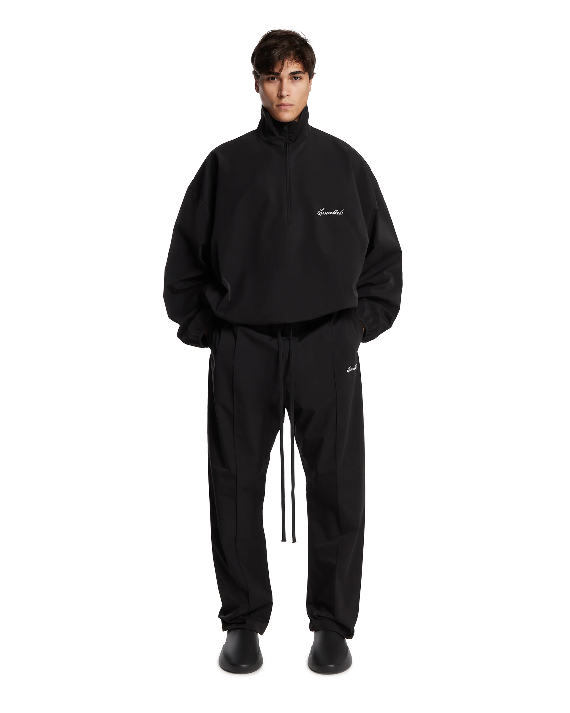 Felpa Con Zip E Logo Nera - Image 3