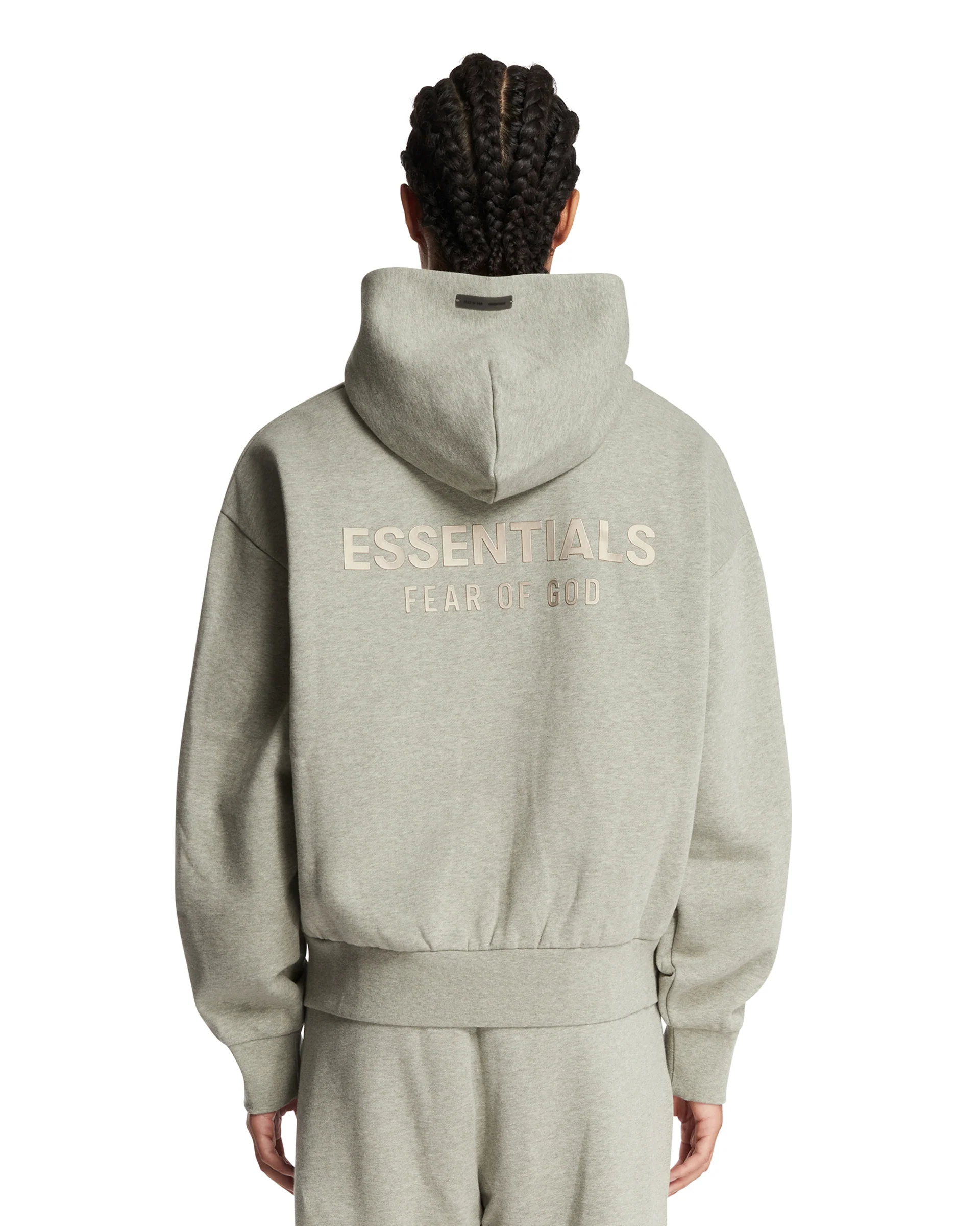 Felpa Classica Con Zip Grigia - Image 5
